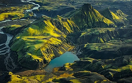 Free download Nature Landscape Water Lake Mountain Hill Grass River Black Sand 4K Wallpaper, Wallpaper(s) website provided.