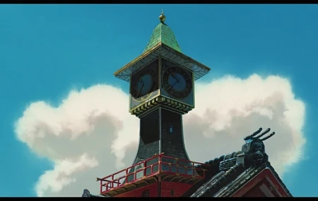 Free download Studio Ghibli Anime Clock Tower Cloud Sky Chihiro Away 4K Wallpaper, Wallpaper(s) website provided.