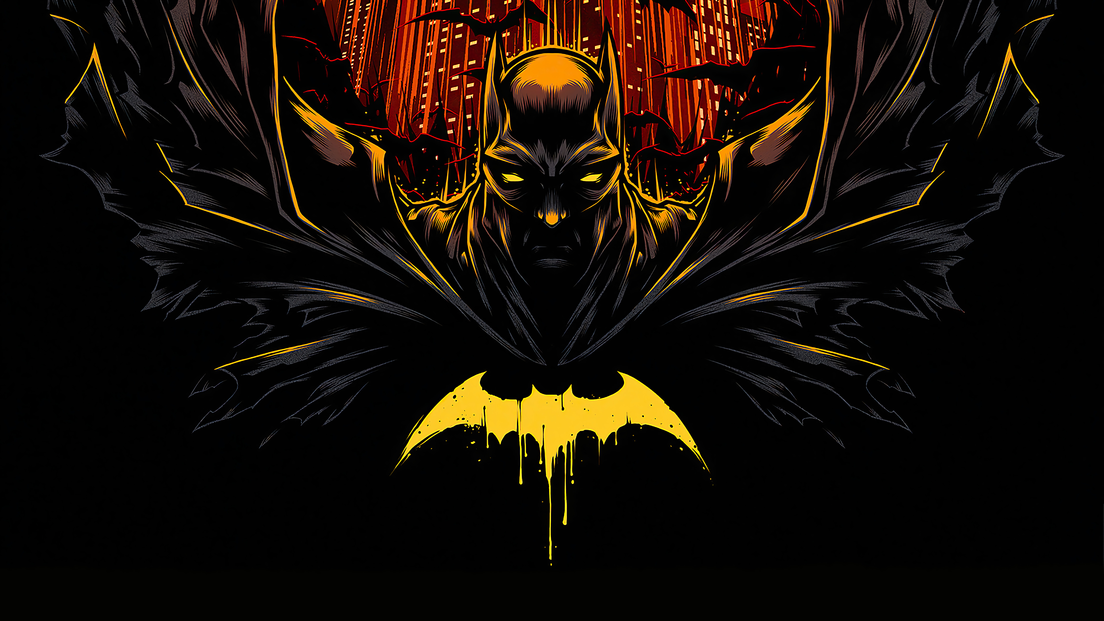 Free download Batman Superhero Game CG AI Art Simple Background 4K Wallpaper, Wallpaper(s) website provided.