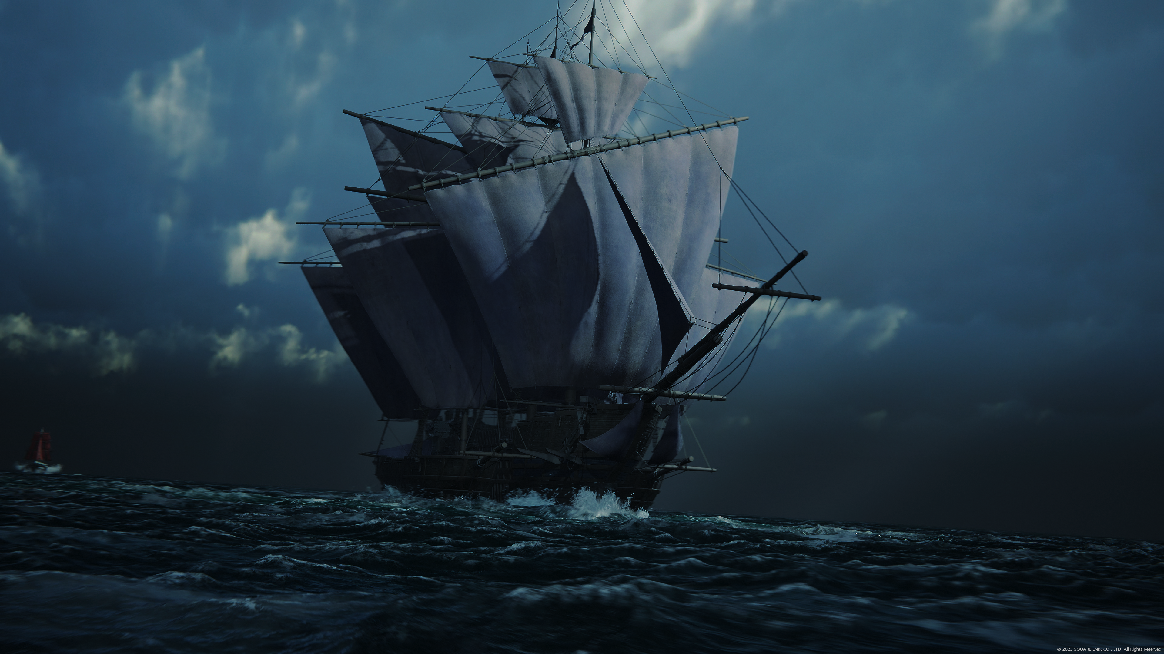 Free download Final Fantasy VI Final Fantasy Sailing Sea Waves 4K Wallpaper, Wallpaper(s) website provided.