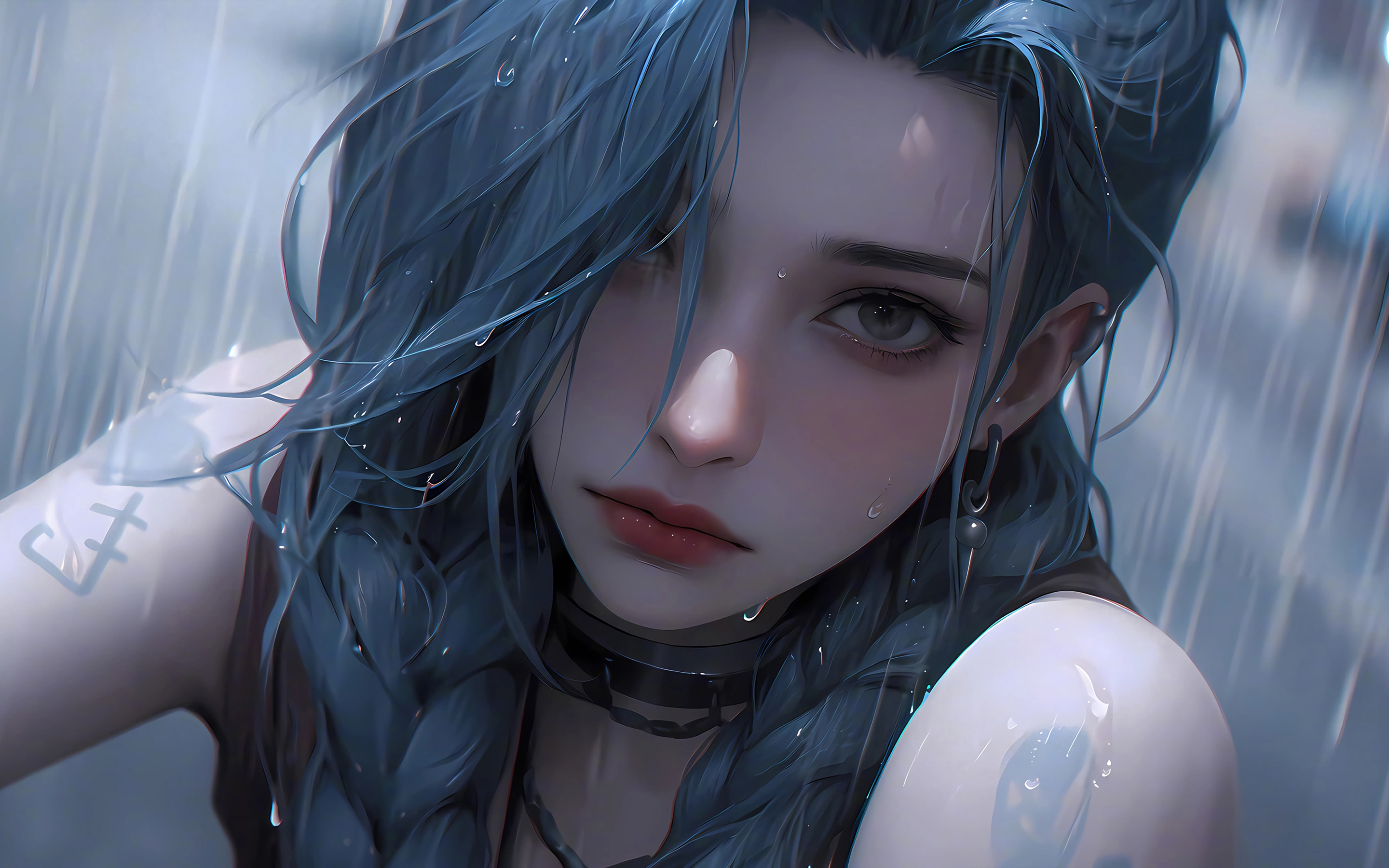 Free download Rain Jinx Girl Beauty 2K Wallpaper, Wallpaper(s) website provided.