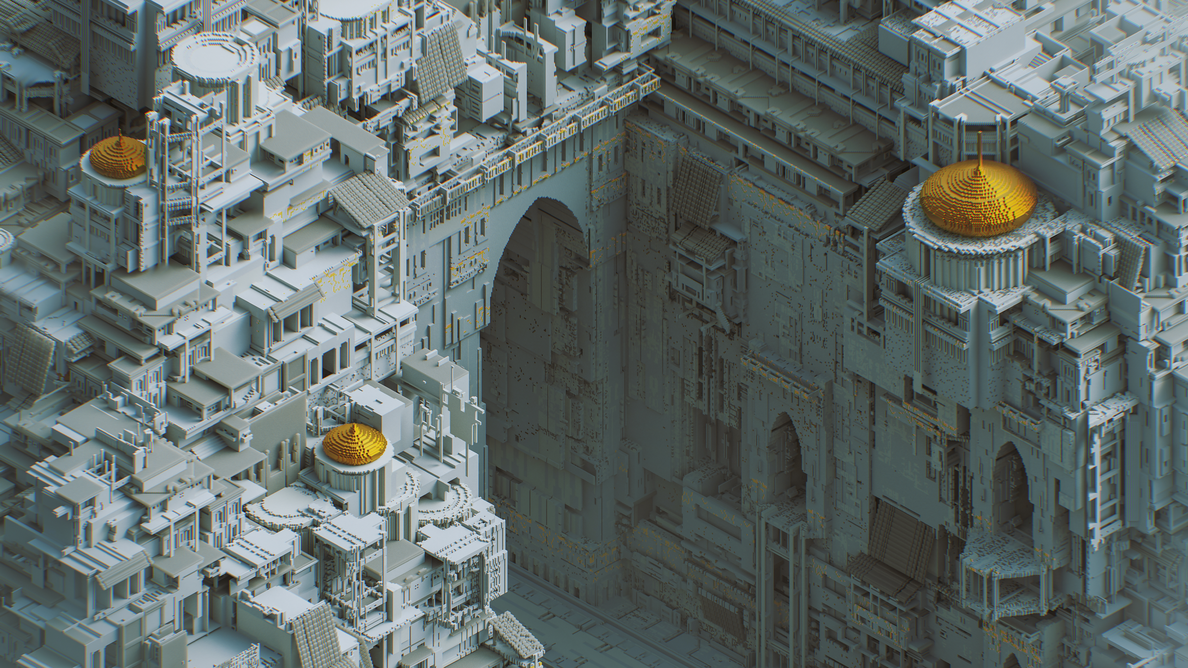 Free download AI Art City Fantasy City Illustration Isometric Architecture 4K Wallpaper, Wallpaper(s) website provided.