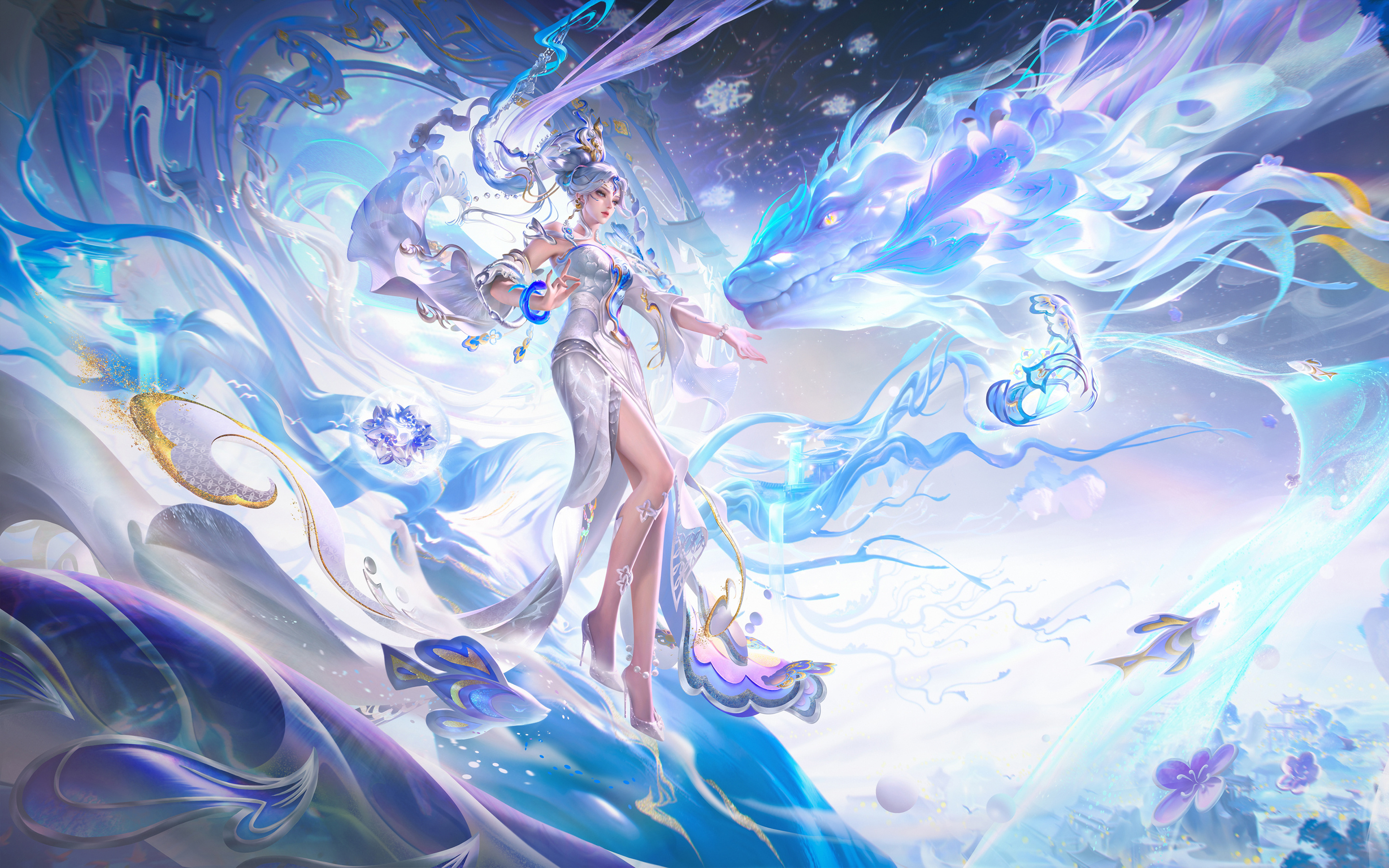 Free download Glory of Kings Year of the Snake Nuwa Wishes to Shin the Future Game 2K Wallpaper, Wallpaper(s) website provided.