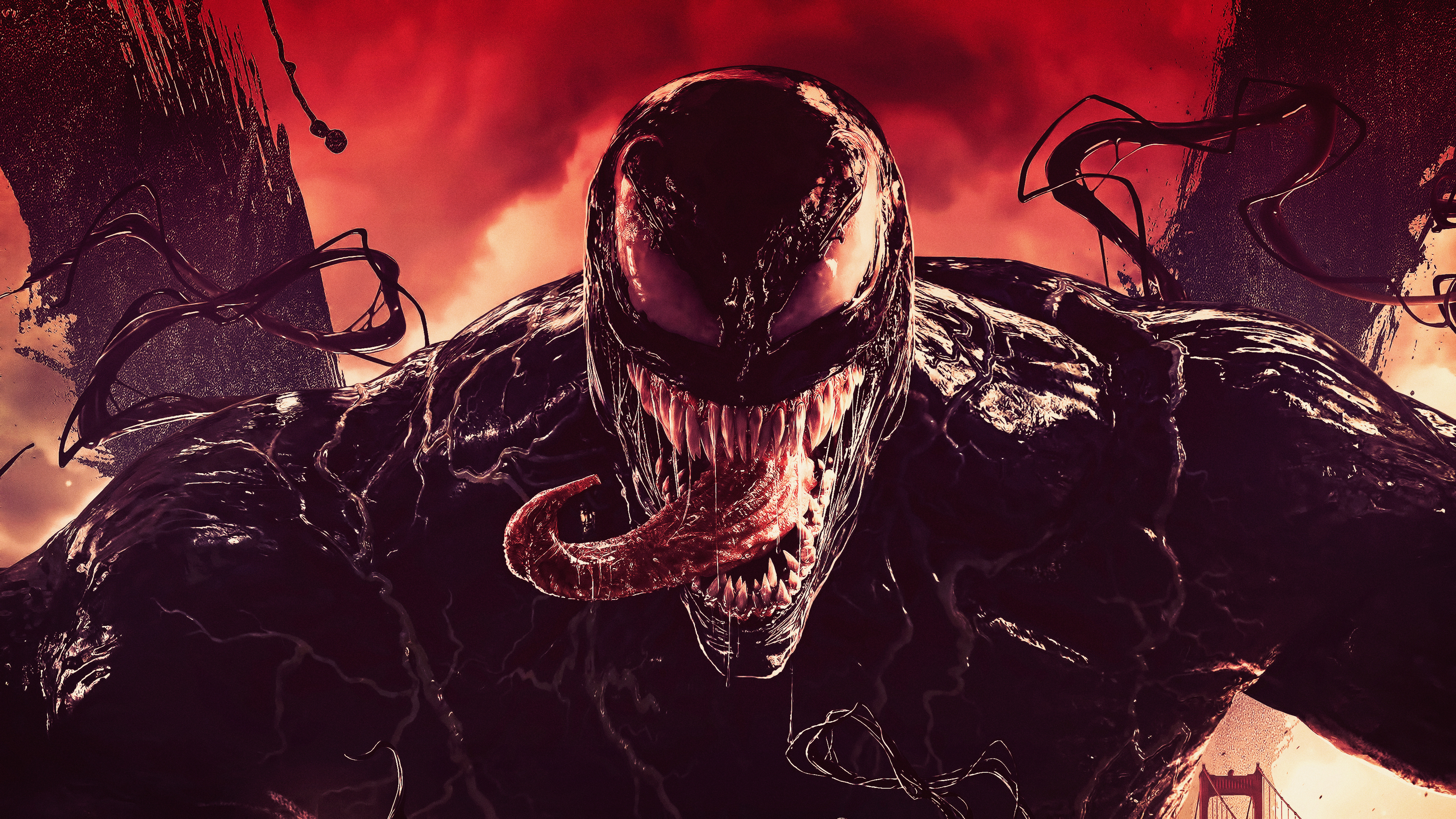 Free download Tongue Teeth Tongue Fictional Character Venom Comics Saliva Marvel Horror Transformation Red AI Art Spiderman Villain Symbiosis Muscle Dark Creatures 4K Wallpapers, Wallpaper(s) website provided.