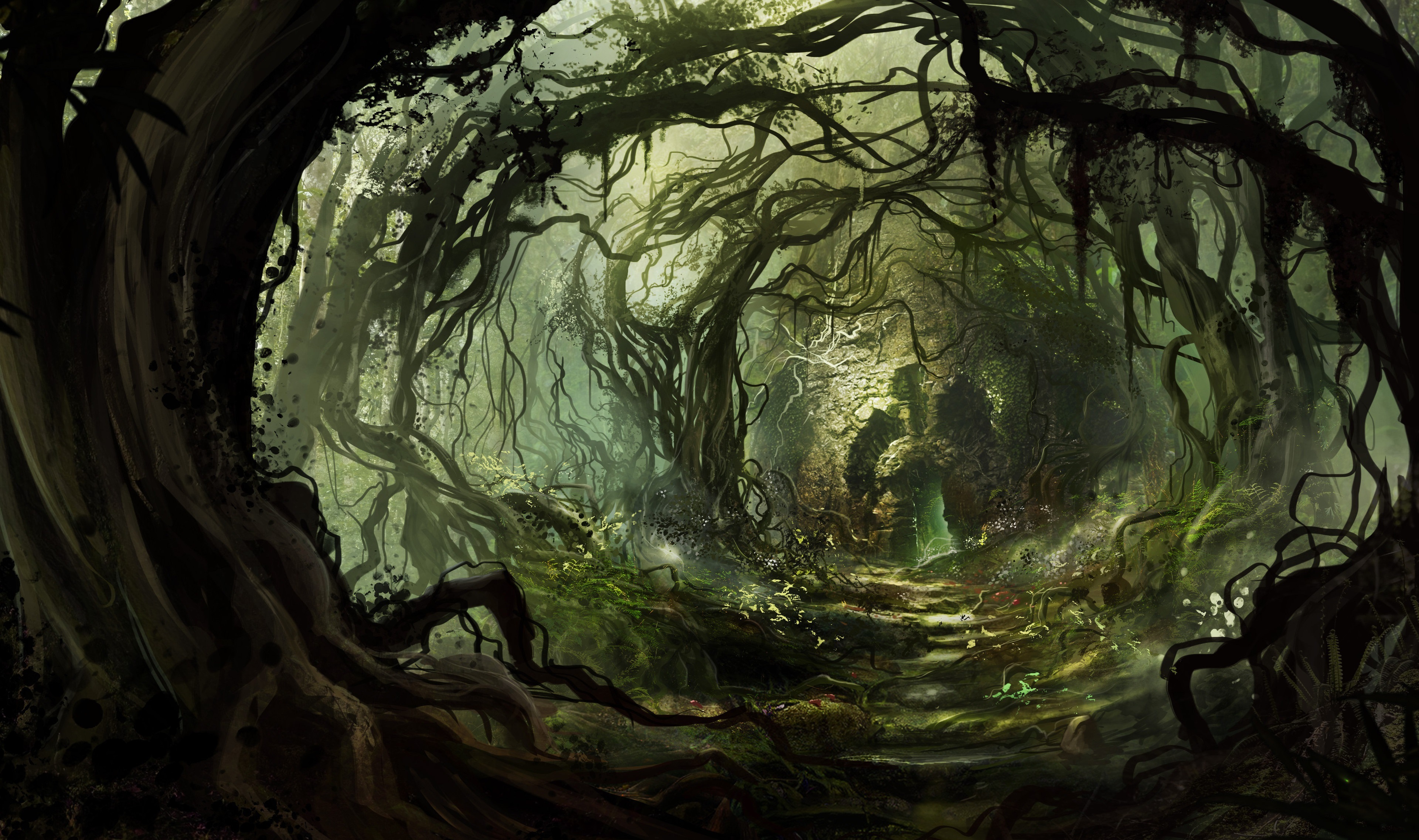 Free download Woods Alleys Forest Secret Land Road Secret Adventure Dead Wood Quiet 4K Wallpaper, Wallpaper(s) website provided.