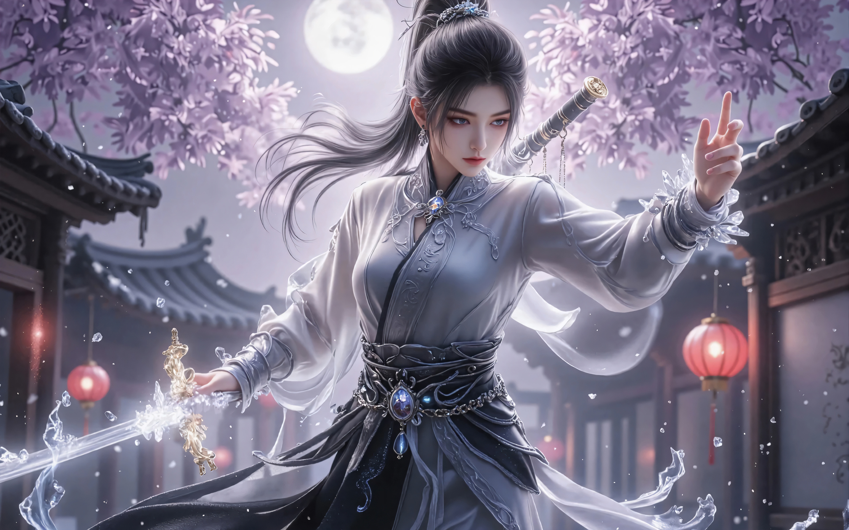 Free download Beautiful Moonlight Sword Comes Ning Yao 2K Wallpaper, Wallpaper(s)