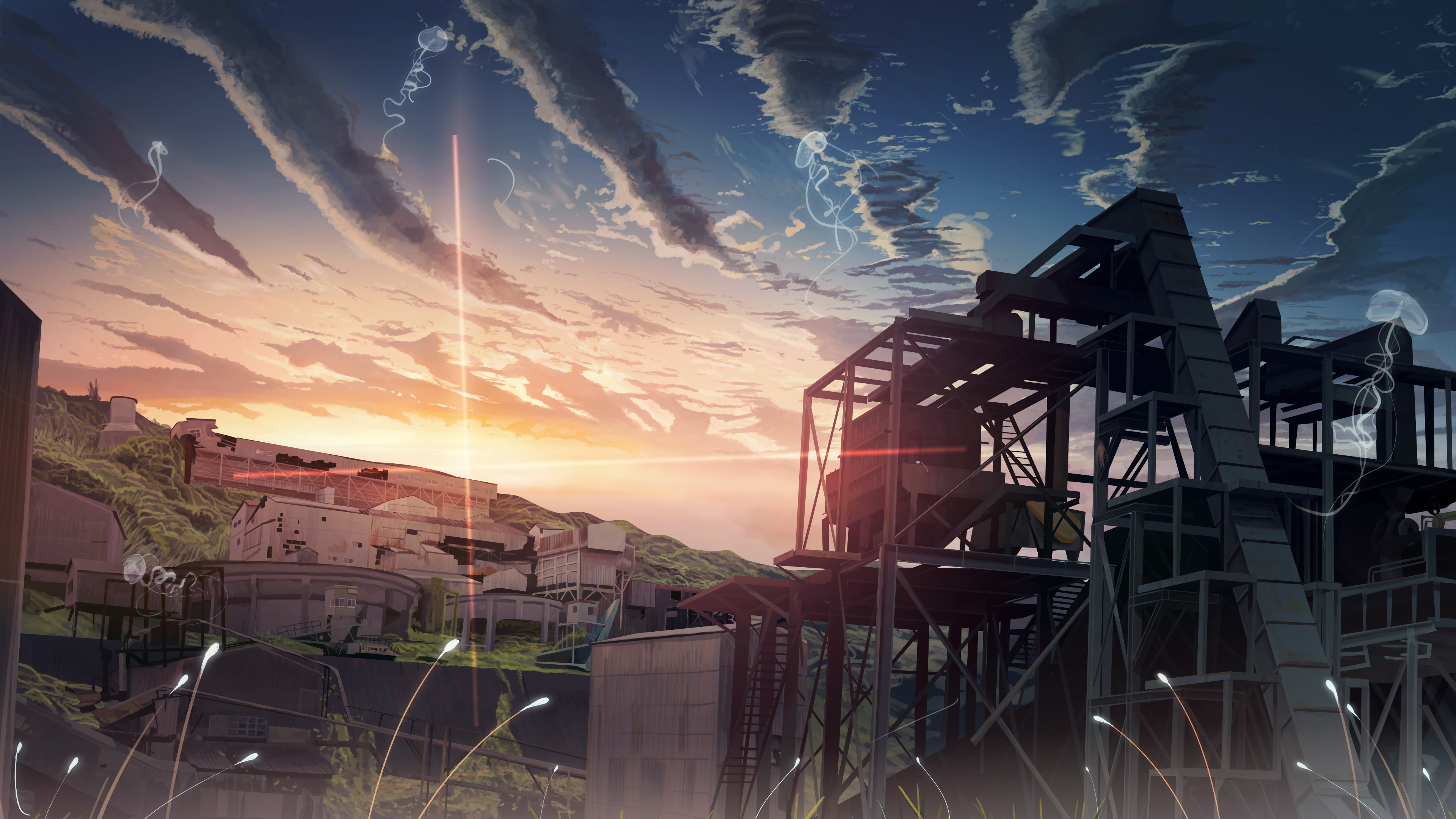 Free download Dusk Anime City Sunset Escape 4K Wallpaper, Wallpaper(s) website provided.