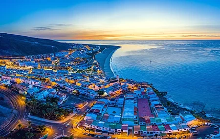 Free download nature landscape mountains ocean water boat houses town trees road clouds sky vision beach 4K wallpaper, Wallpaper(s) website provided.