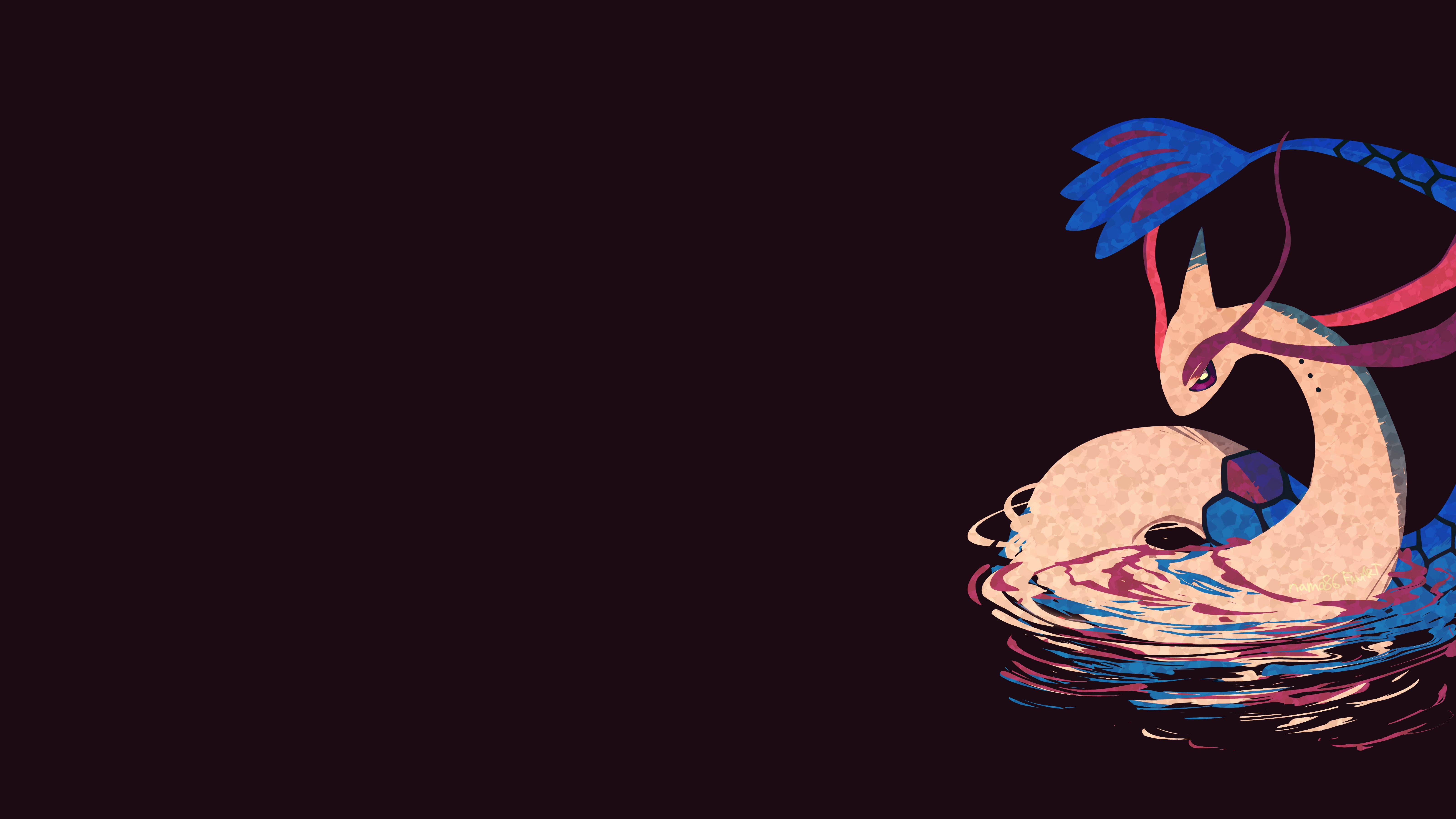 Free download Minimalism Fictional Creatures Anime Electronic Games Nintendo Black Background Simple Background Tail 4K Wallpaper, Wallpaper(s) website provided.