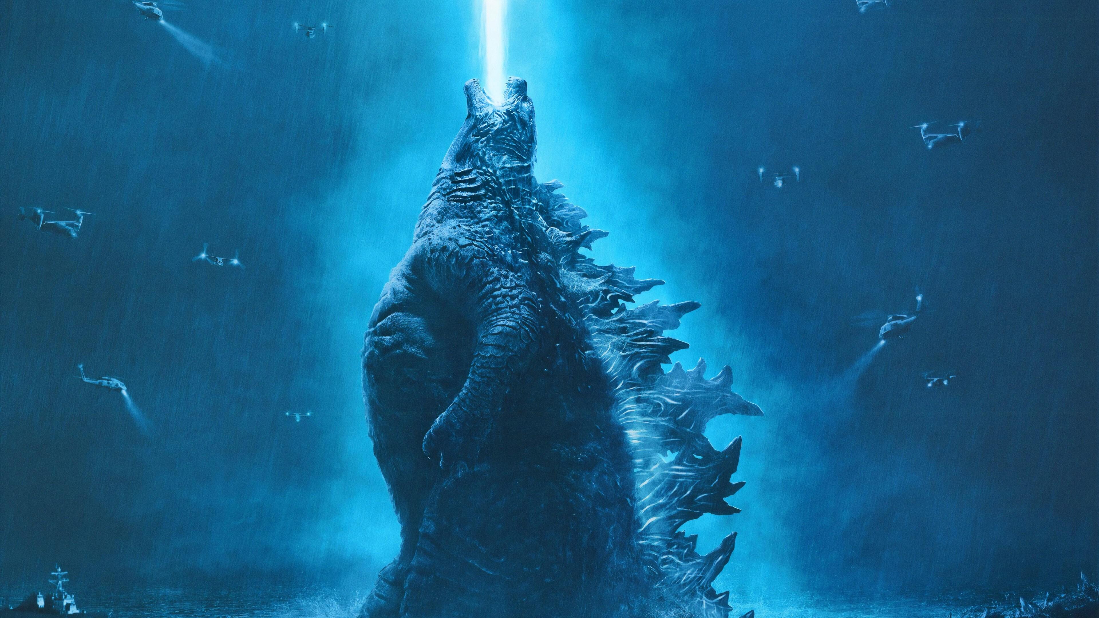 Free download Godzilla Monster Movie Blue Year Creature Cyan 4K Wallpaper, Wallpaper(s) website provided.