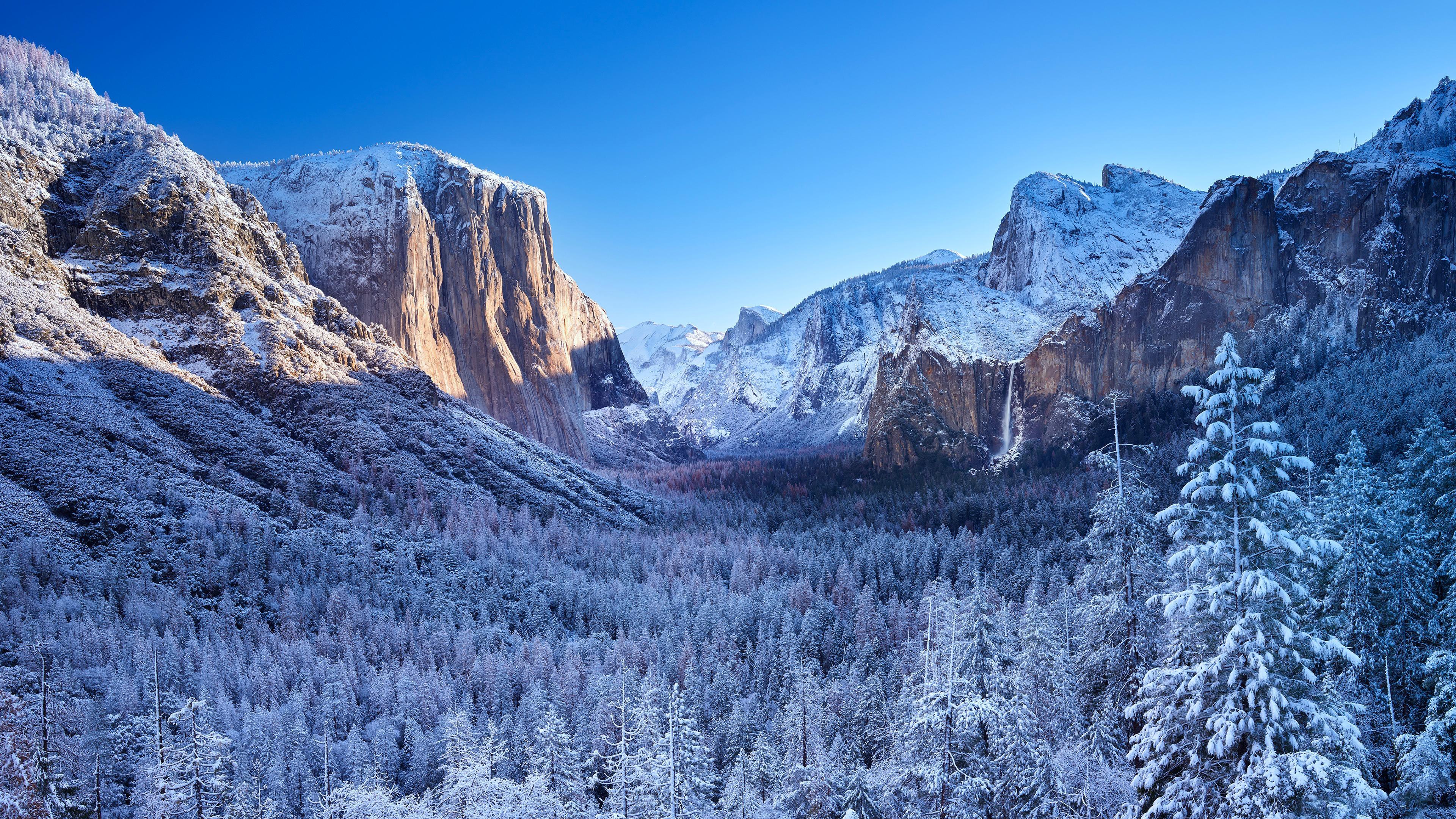 Free download Nature Landscape Mountains Sky Winter Trees Forest Sunny Snow Mountains Snow Park Valley 4K Wallpaper, Wallpaper(s)