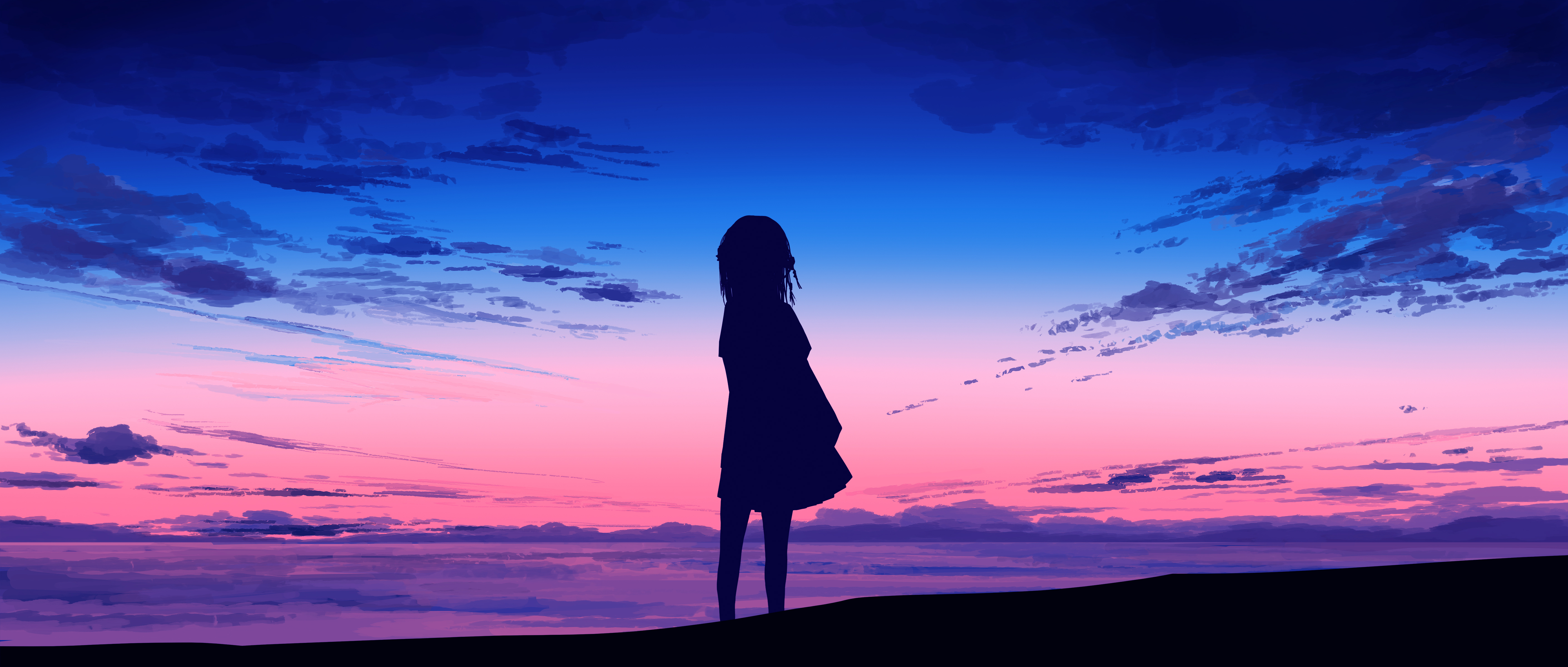 Free download Elegant AI Art Pictures Digital Painting Illustrations Clouds Sunrise Planets Stars Ultra-wide Shadows 4K Wallpaper, Wallpaper(s) website provided.
