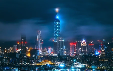 Free download Eternal Light Landscape City Night Lights Building Bridge Apartment 8K Wallpaper, Wallpaper(s) website provided.