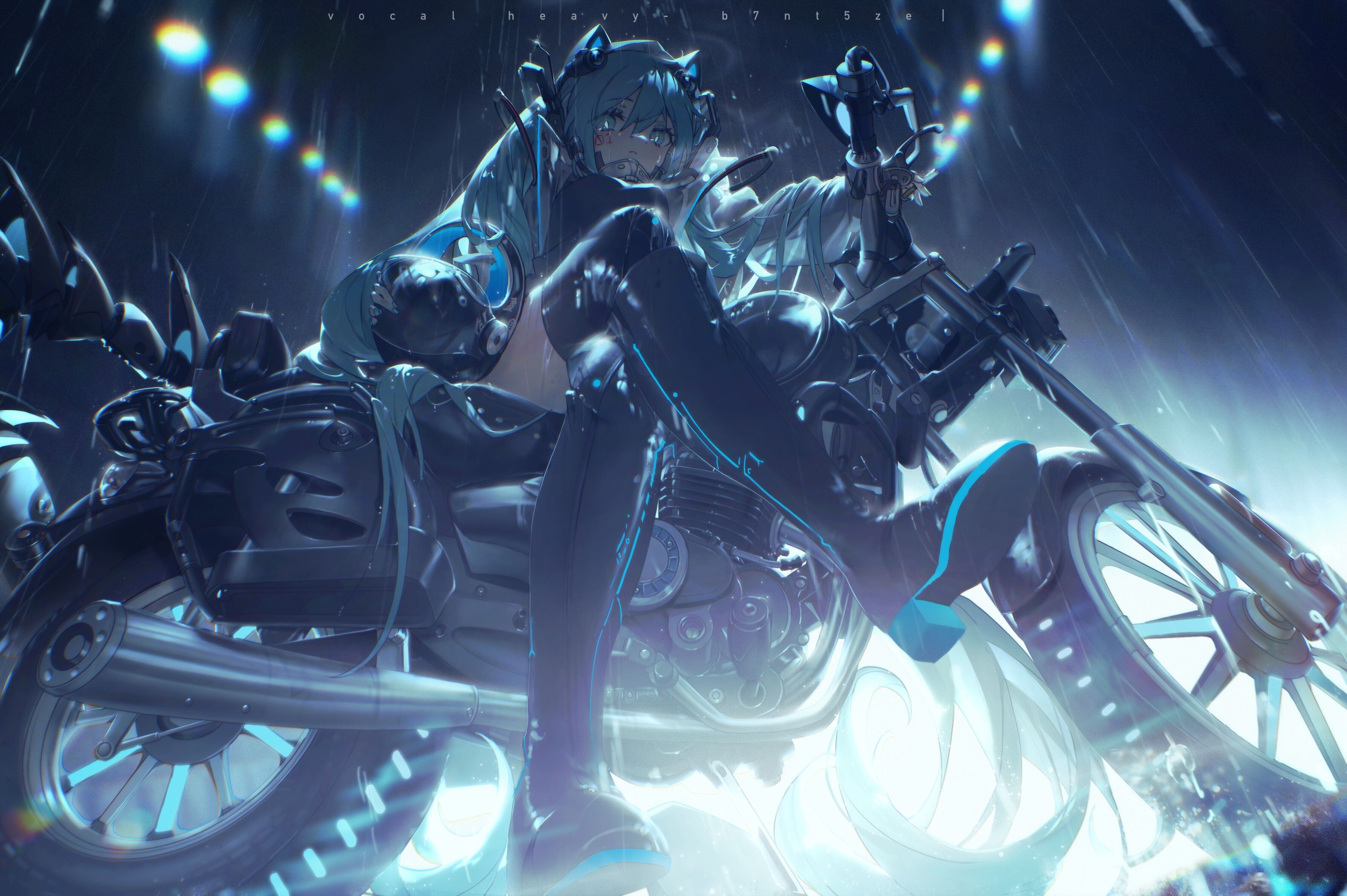Free download Anime Girl AI Art Violin Hatsune 4K Wallpaper, Wallpaper(s) website provided.