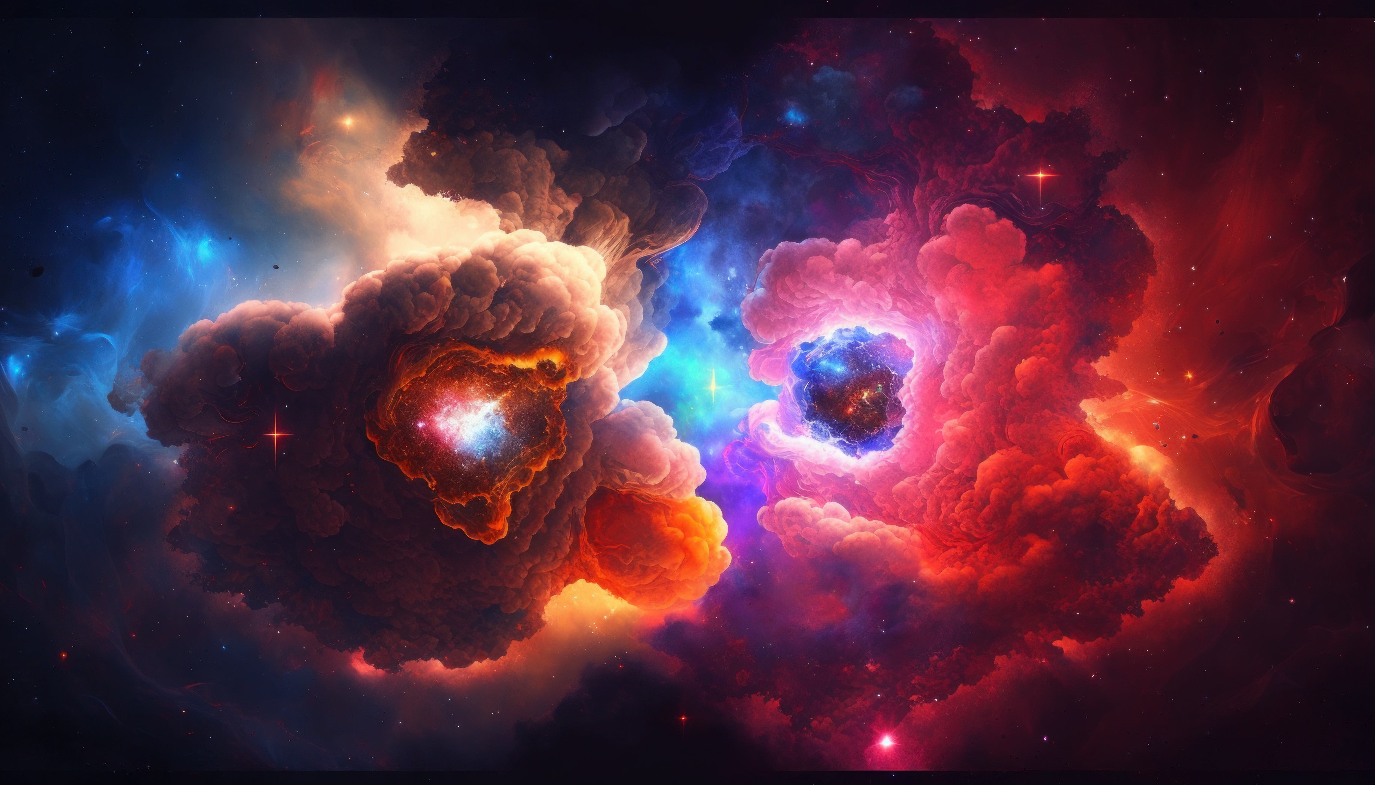 Free download Art Space Nebula Cloud Colorful Stars Computer Wallpaper 4K Wallpaper, Wallpaper(s) website provided.