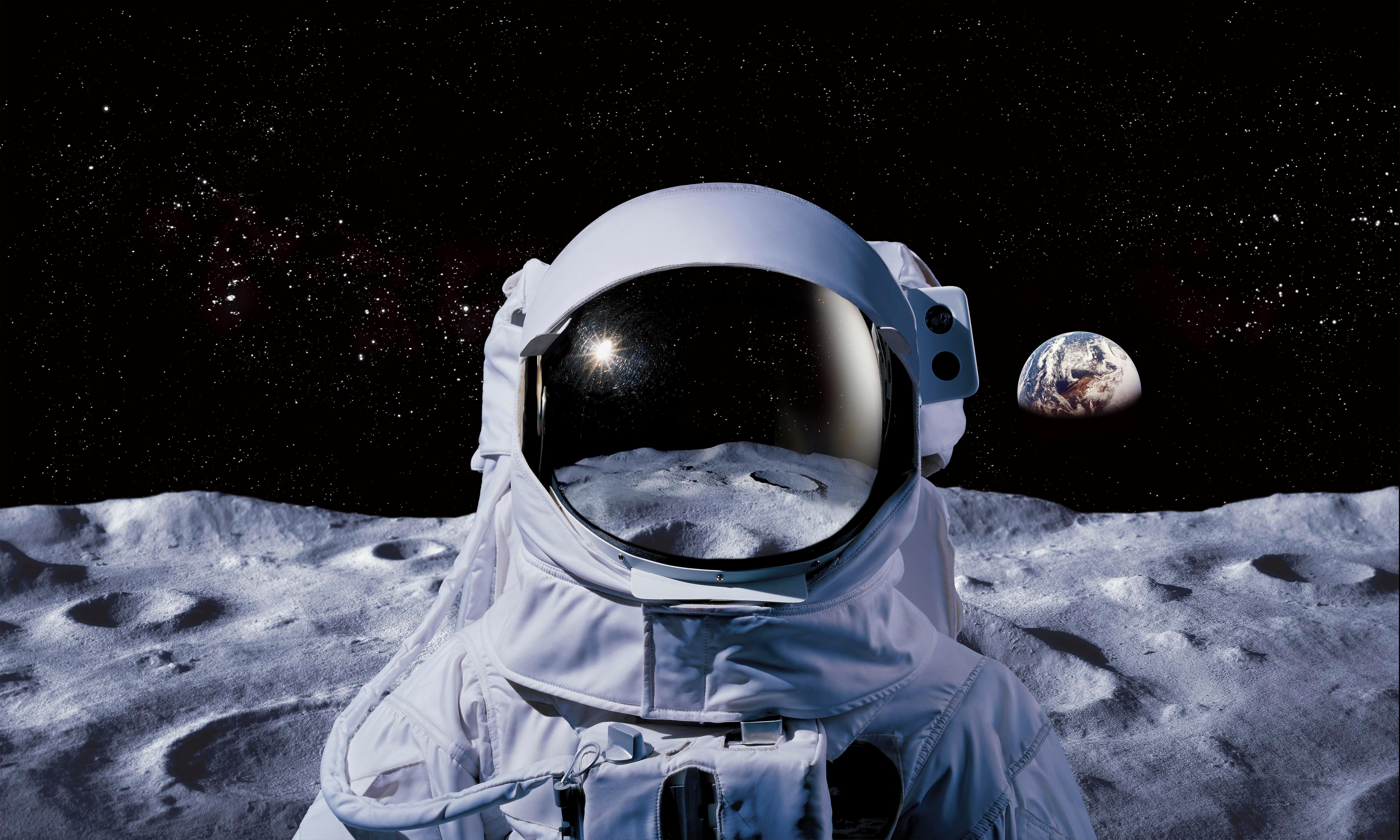 Free download Astronaut Space Moon Earth Space Suit Space Administration Computer Wallpaper 4K Wallpaper, Wallpaper(s) website provided.
