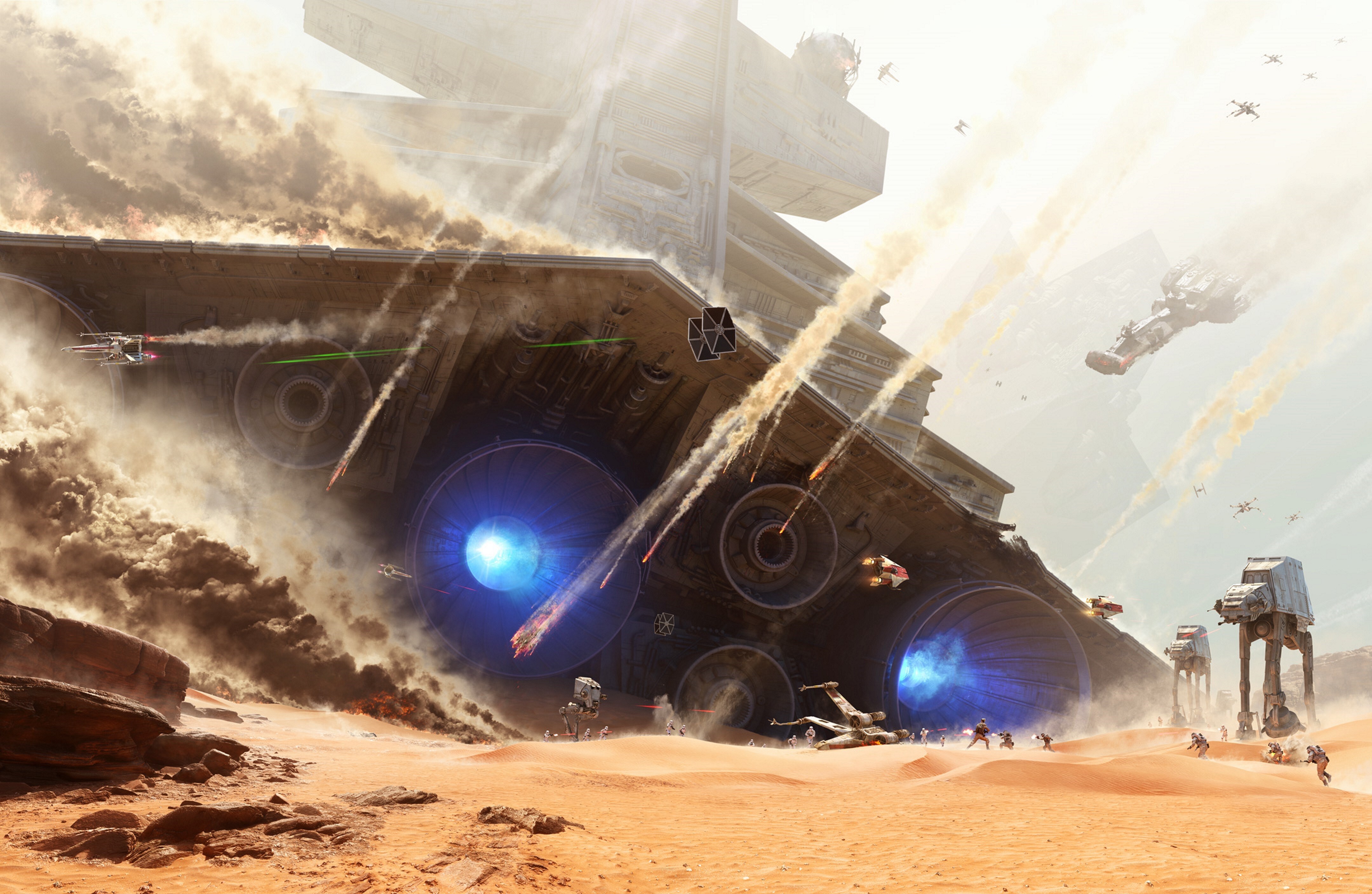 Free download Star Wars Game Empire Army Science Fiction AI Art Wing Art Computer Wallpaper 4K Wallpaper, Wallpaper(s) website provided.