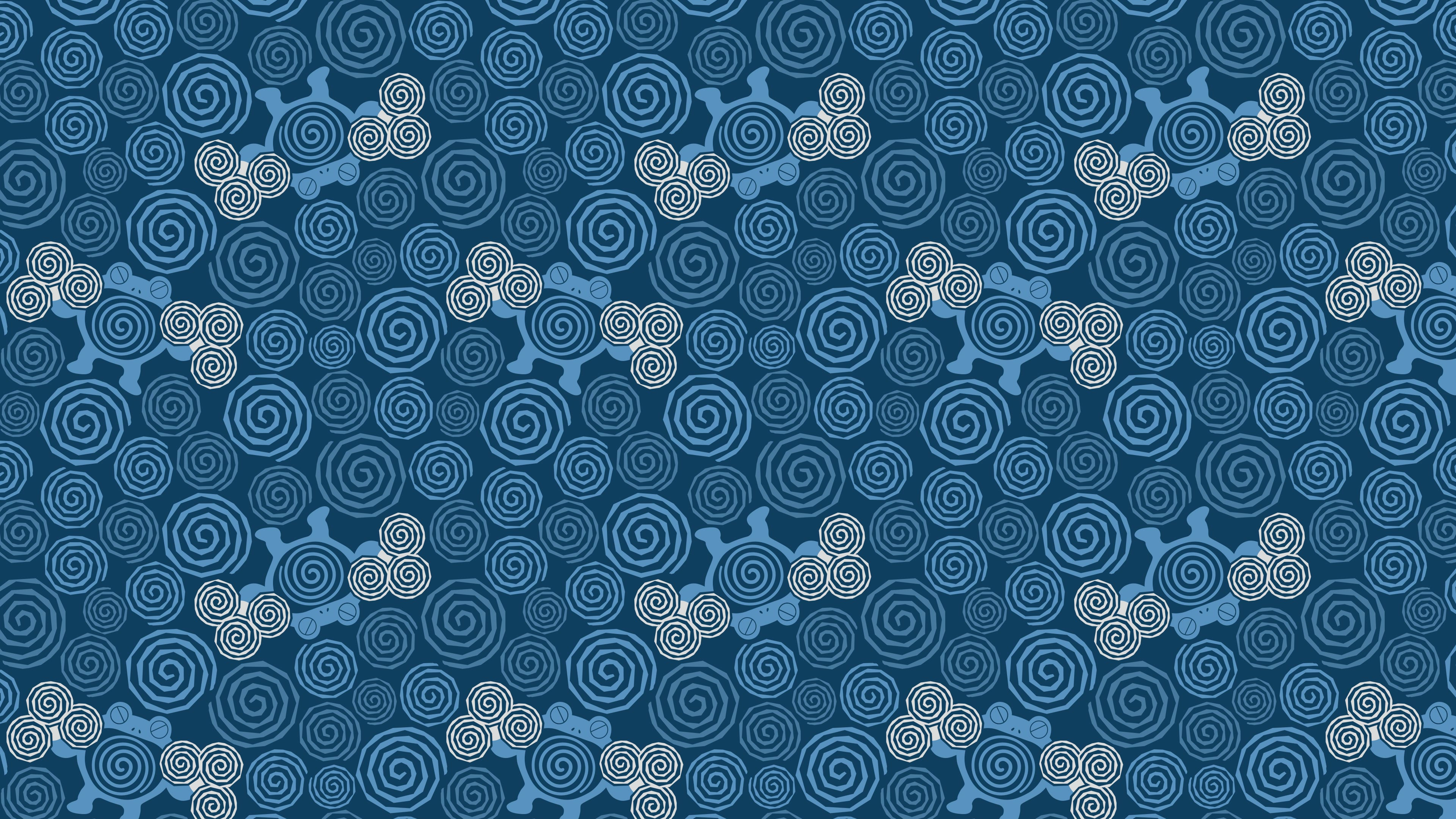Free download Pattern Swirl Artwork Blue Simple Background Pokémon 4K Wallpaper, Wallpaper(s) website provided.