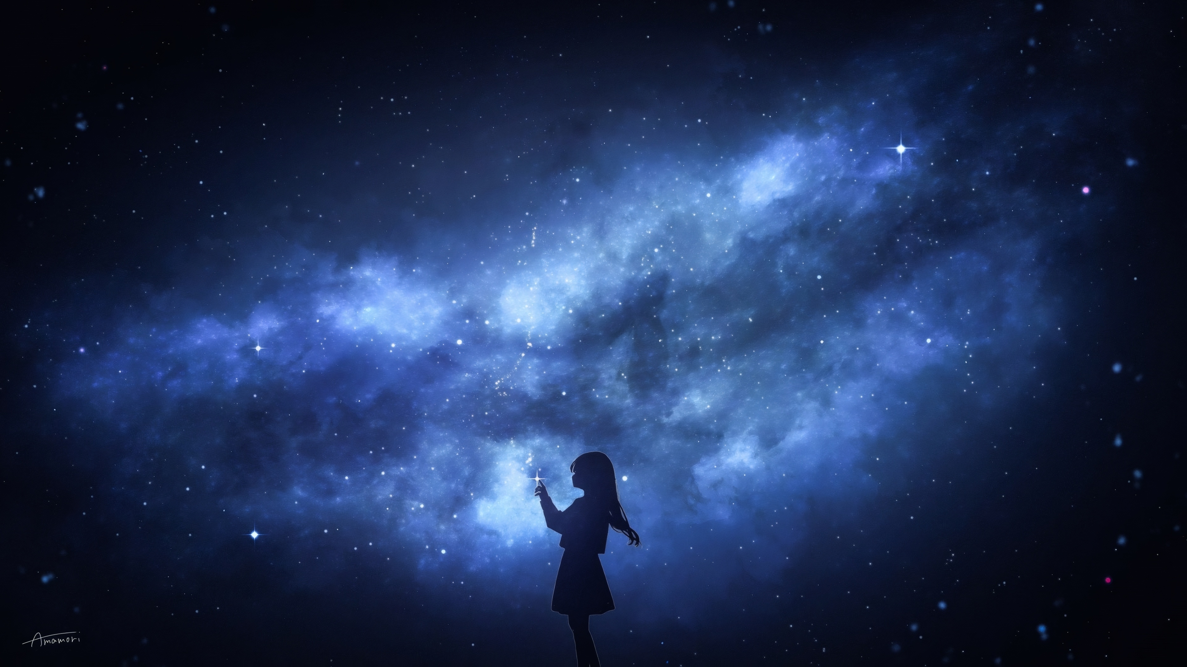 Free download Sky Stars Stars Digital Art 4K Wallpaper, Wallpaper(s) website provided.
