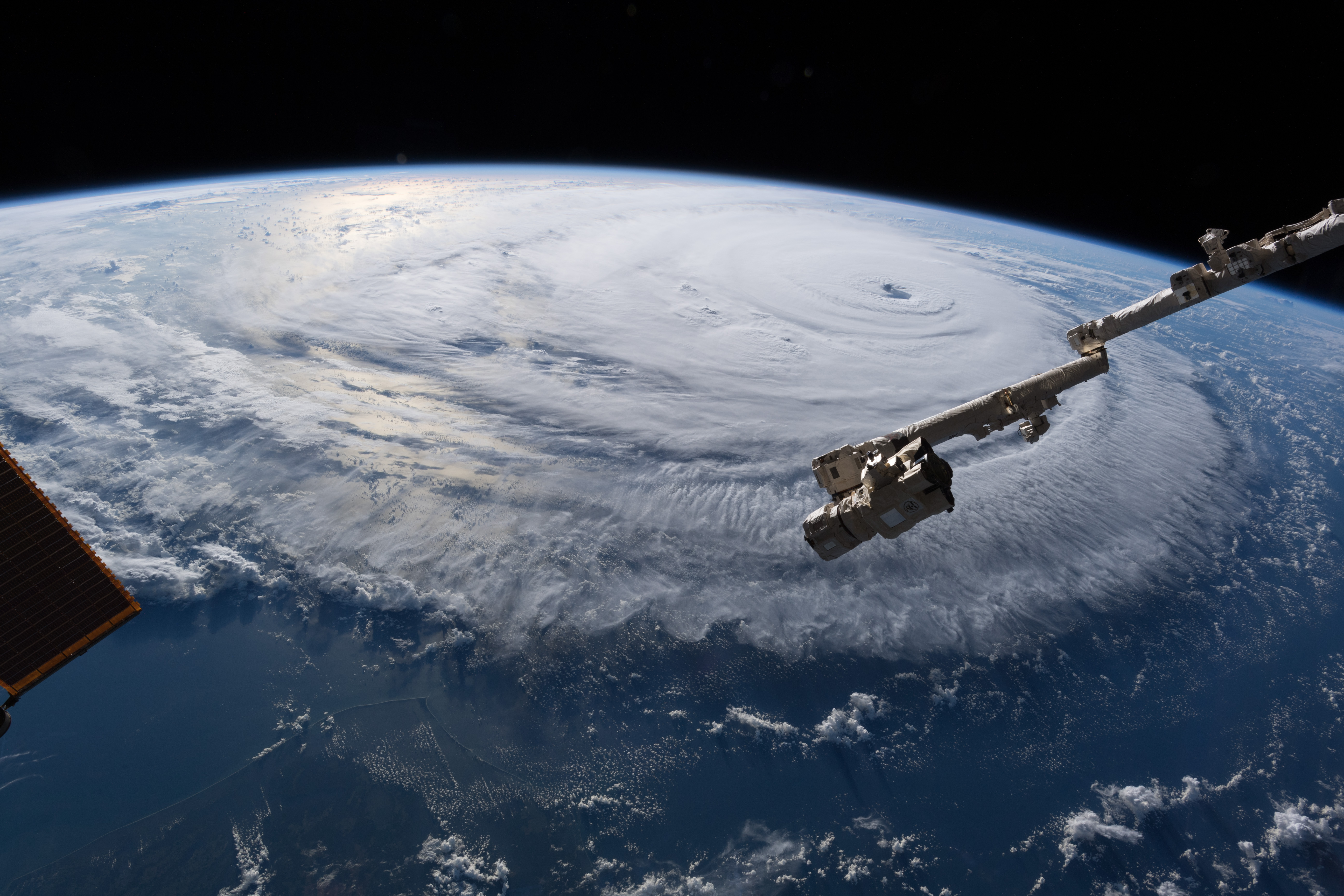 Free download Hurricane Earth Cloud Spiral Cyclone Photography Snow Science Space Station Nature Storm Bird's View Landscape Satellite International Space Station Planet Ocean Typhoon Sunshine Atmosphere 4K Wallpaper, Wallpaper(s) website provided.