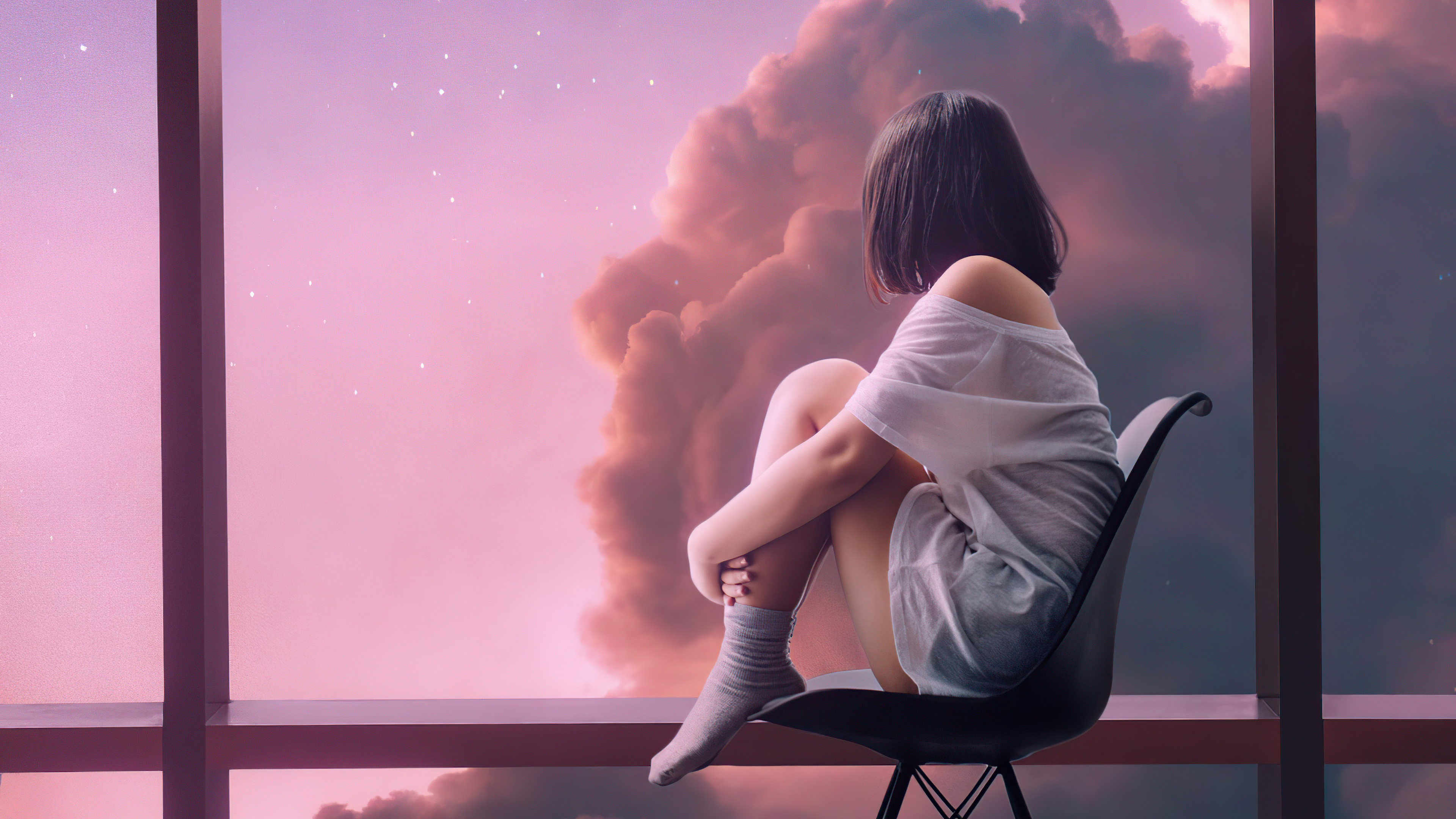 Free download Indoor Women Socks Pink Cloud 4K Wallpaper, Wallpaper(s) website provided.