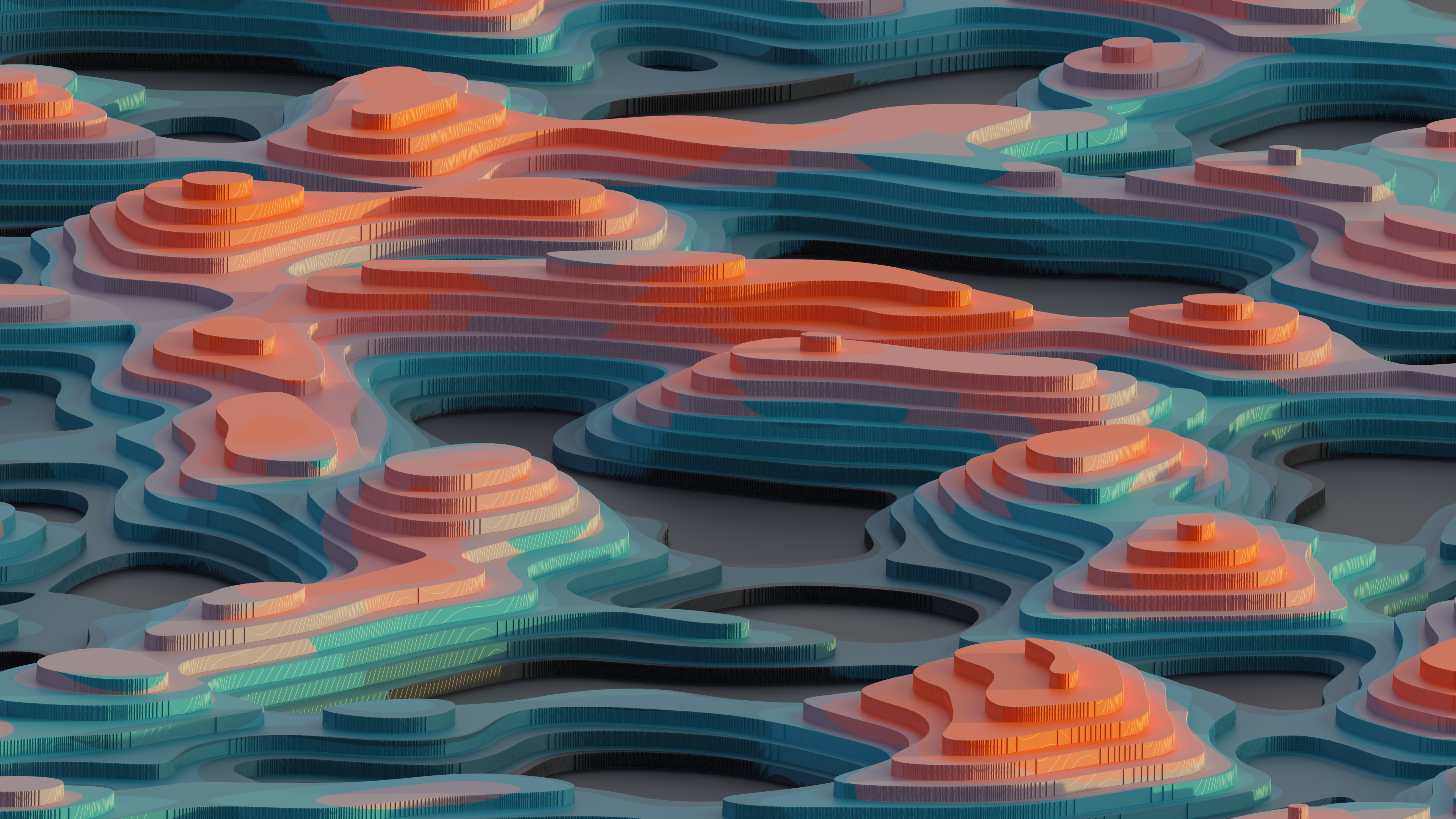 Free download AI Art Dunes Mountain Pattern Gradient Abstract 4K Wallpaper, Wallpaper(s) website provided.