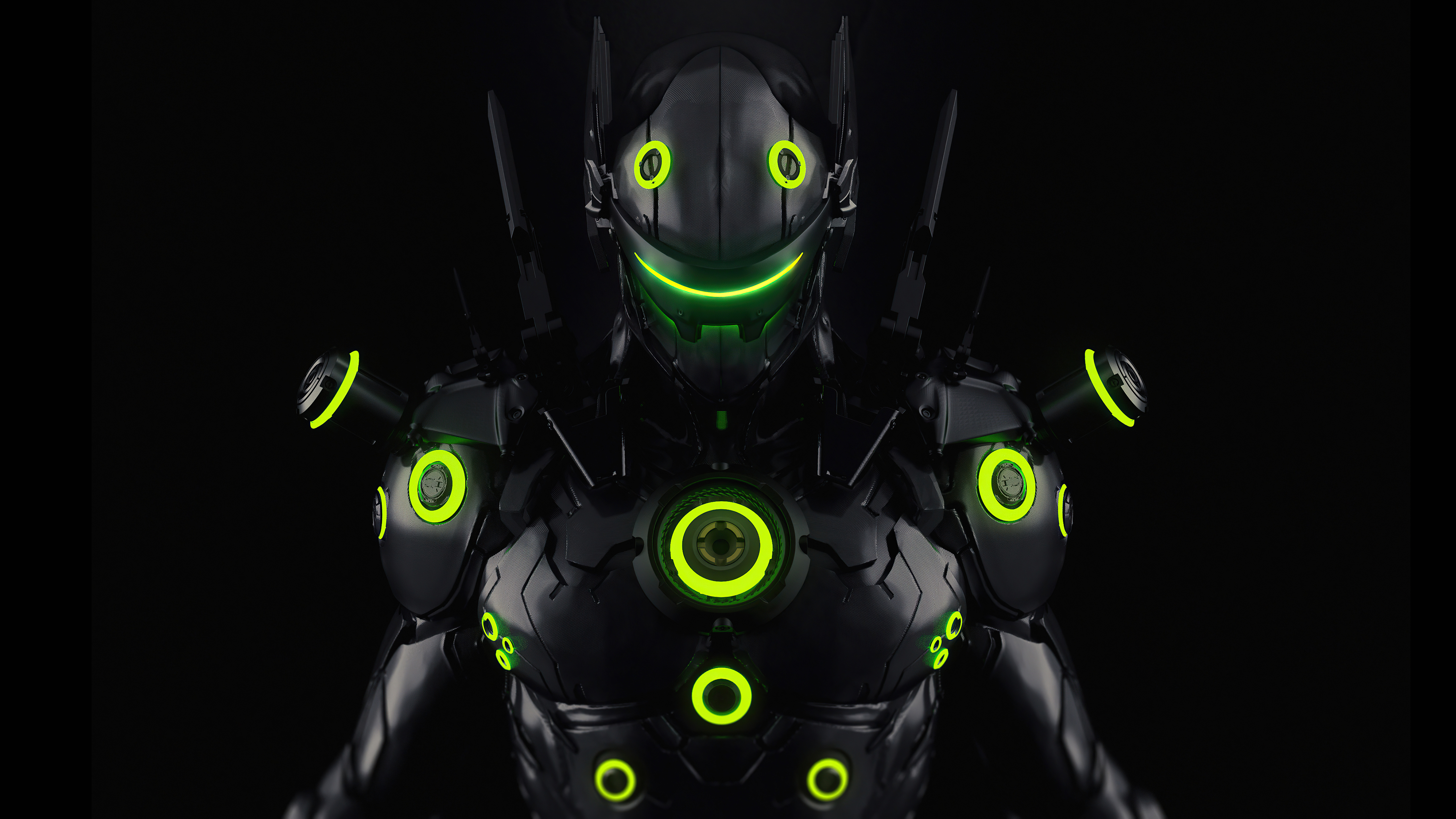 Free download Armor Black Background Neon Video Game Art Black Background Simple Background Computer Wallpaper 4K Wallpaper, Wallpaper(s) website provided.