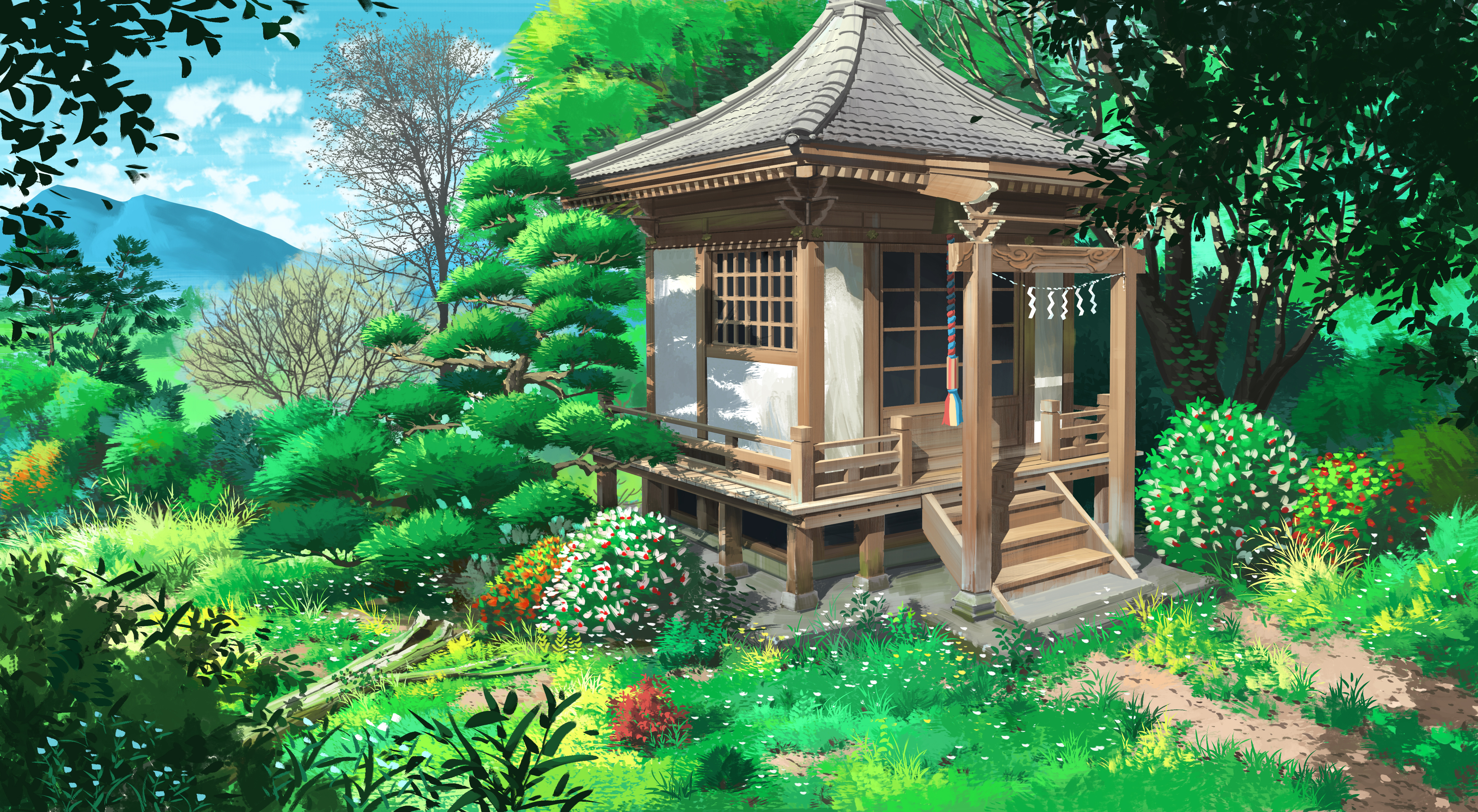 Free download AI Art Forest Plant Architecture Landscape 4K Wallpaper, Wallpaper(s) website provided.