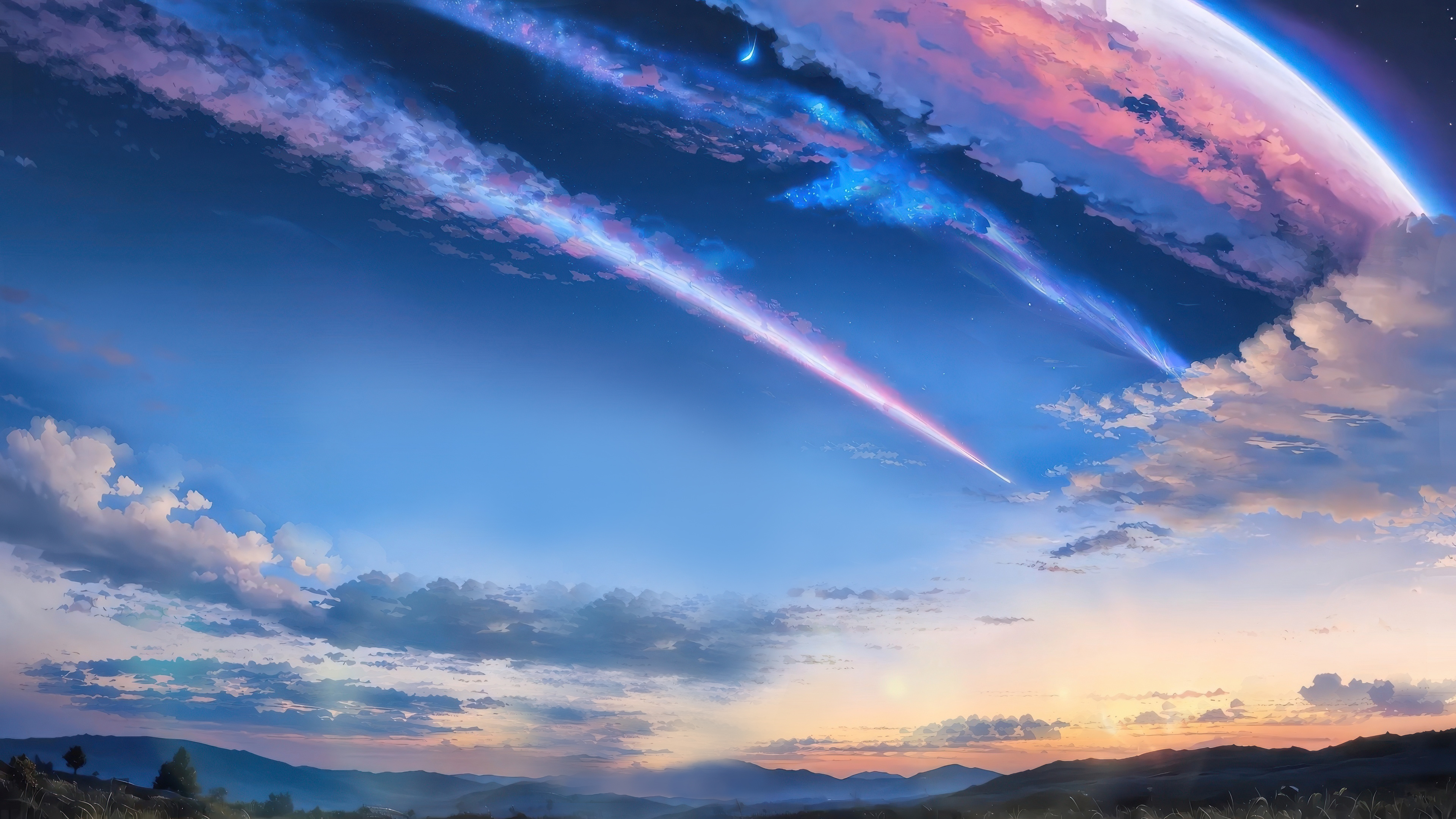 Free download Beautiful scenery Sky Meteor Healing 4K wallpaper, Wallpaper(s) website provided.