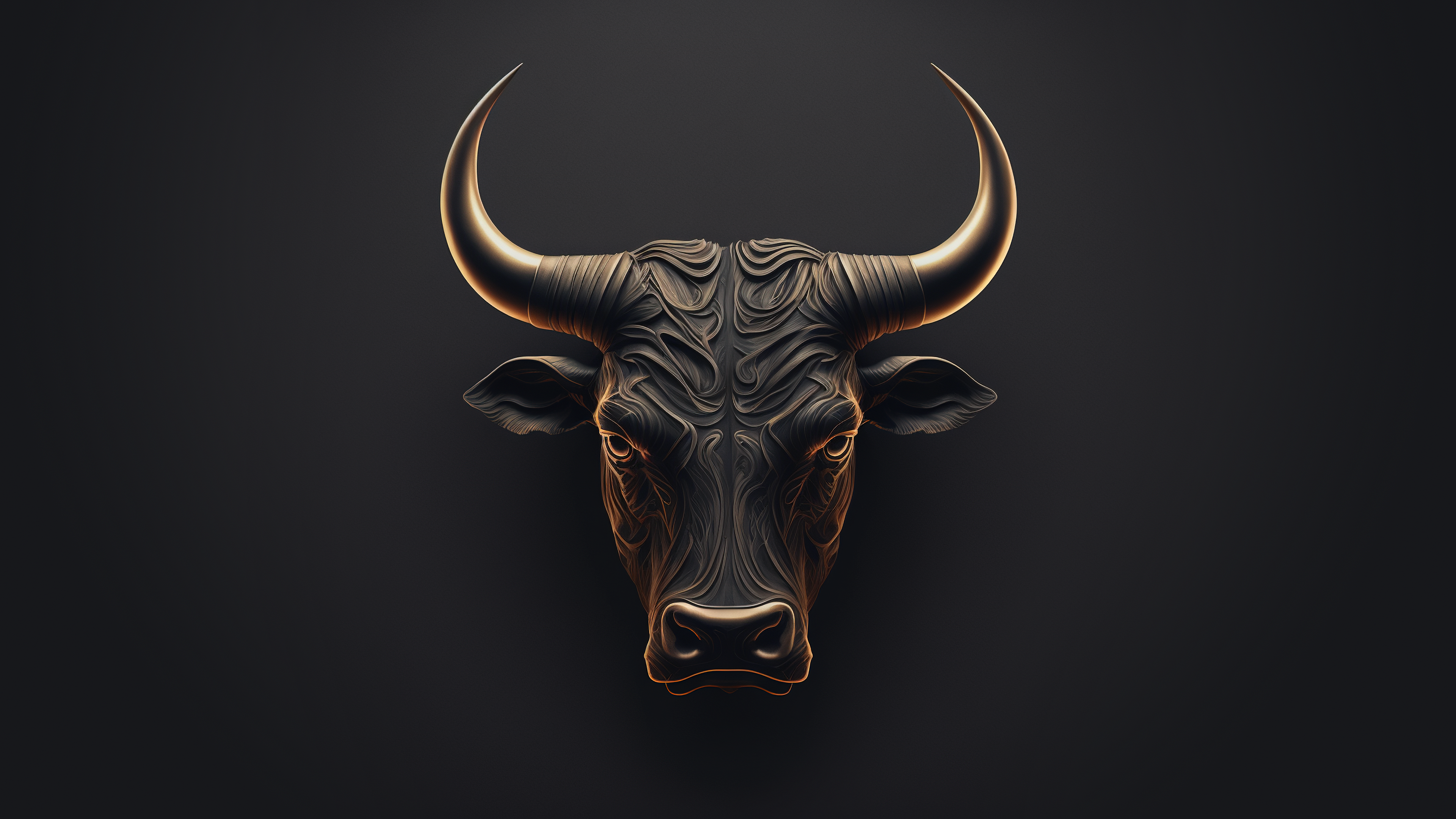 Free download Bull Animal Art Simple Background, Computer Wallpaper, 4K Wallpaper, Wallpaper(s) website provided.