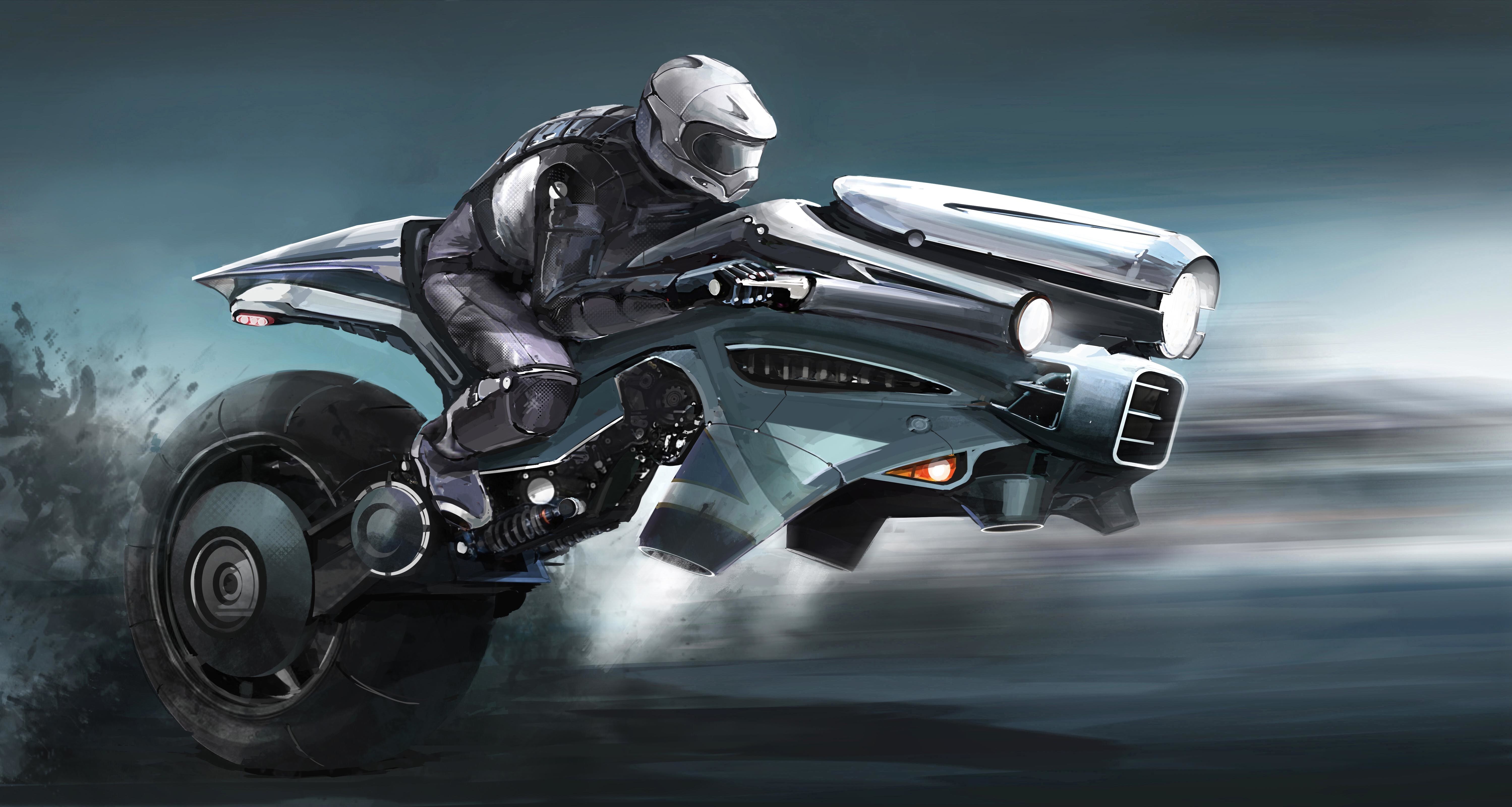 Free download Motorcycle Future Science Fiction Machinery Game Computer Wallpaper 4K Wallpaper, Wallpaper(s) website provided.