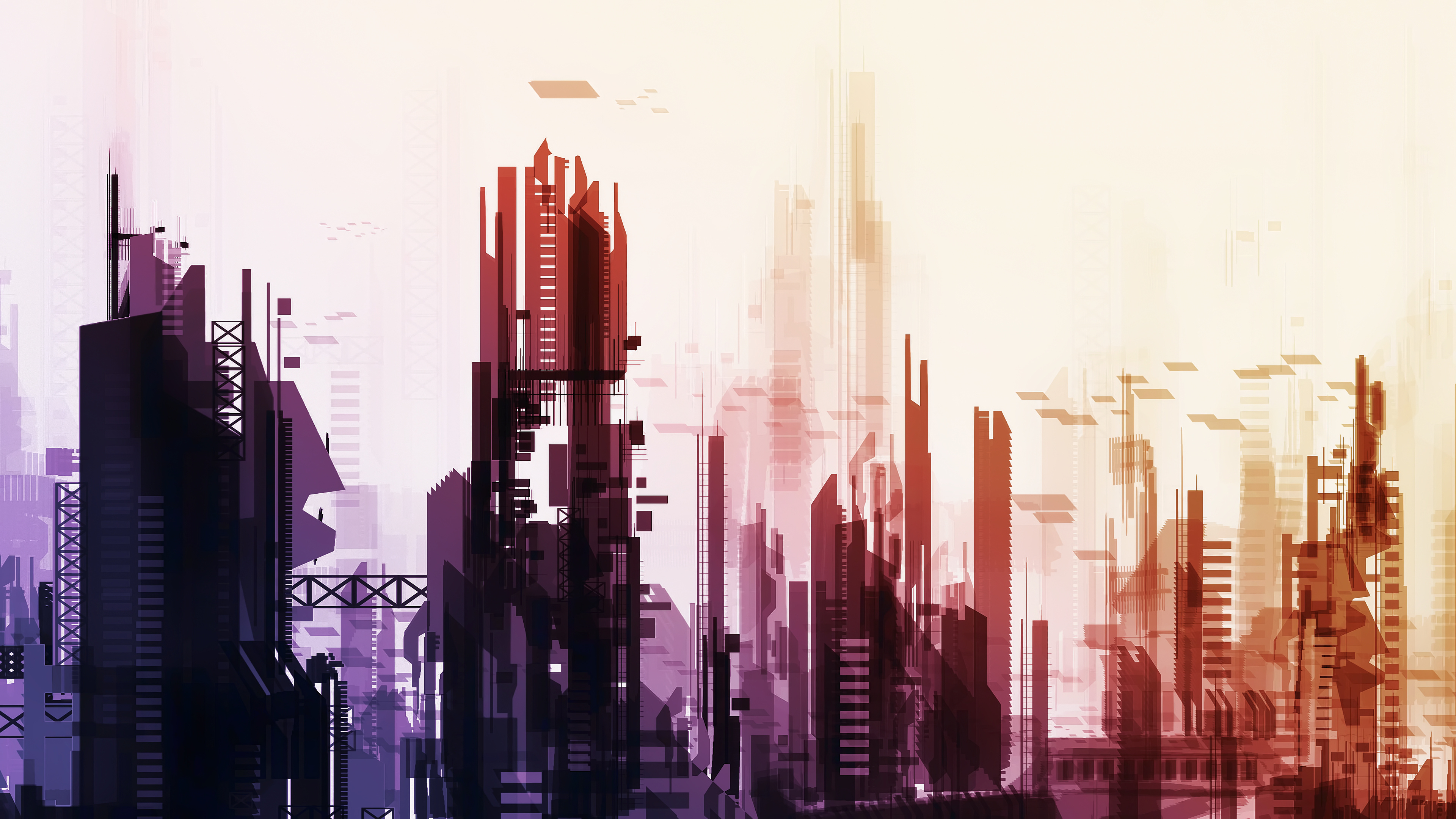 Free download Futuristic City AI Art Concept Art City Landscape Futuristic Minimalism Simple Background Computer Wallpaper 4K Wallpaper, Wallpaper(s) website provided.