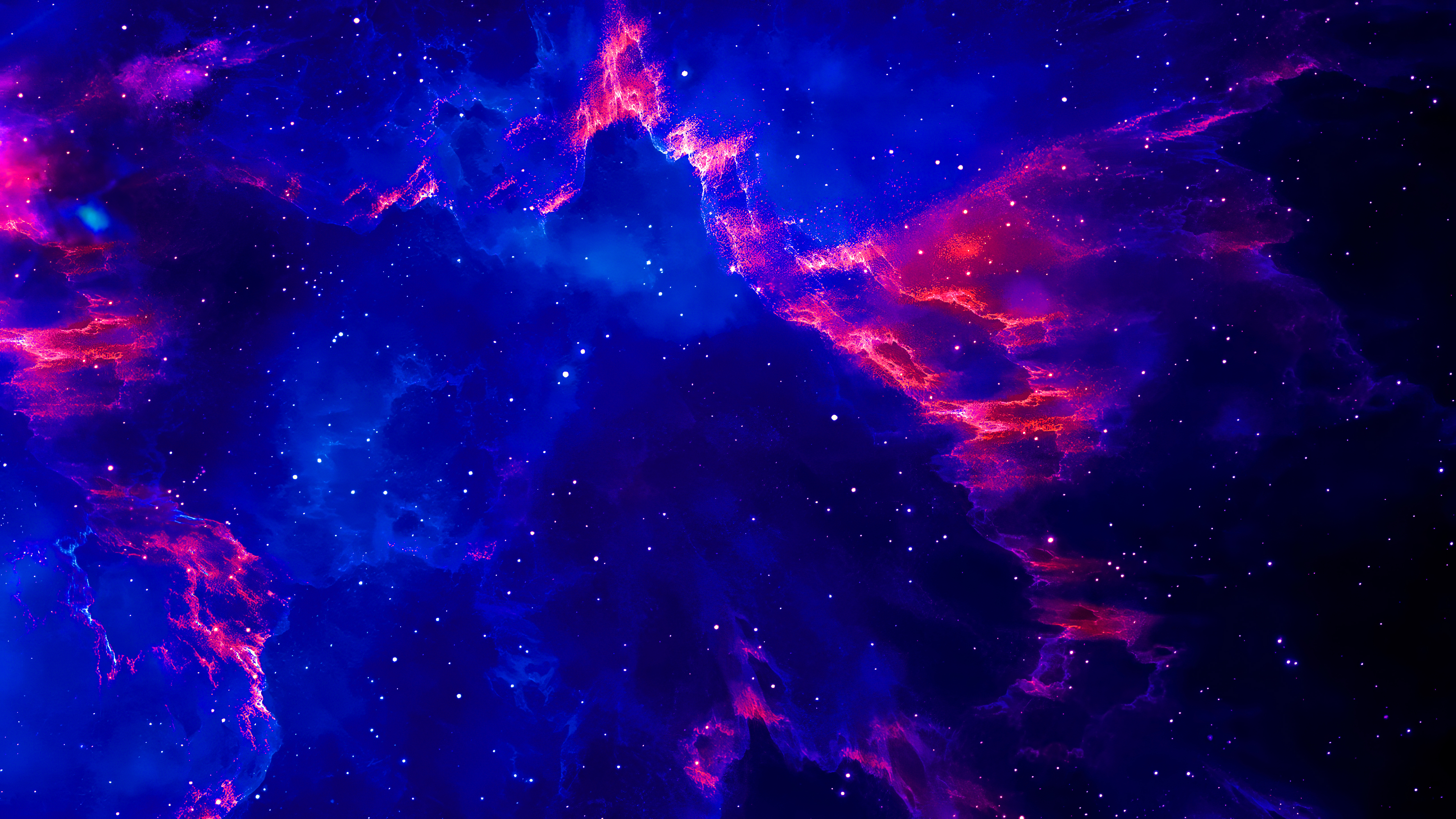 Free download Stars Space Blue Red Neon Bright 4K Wallpaper, Wallpaper(s) website provided.