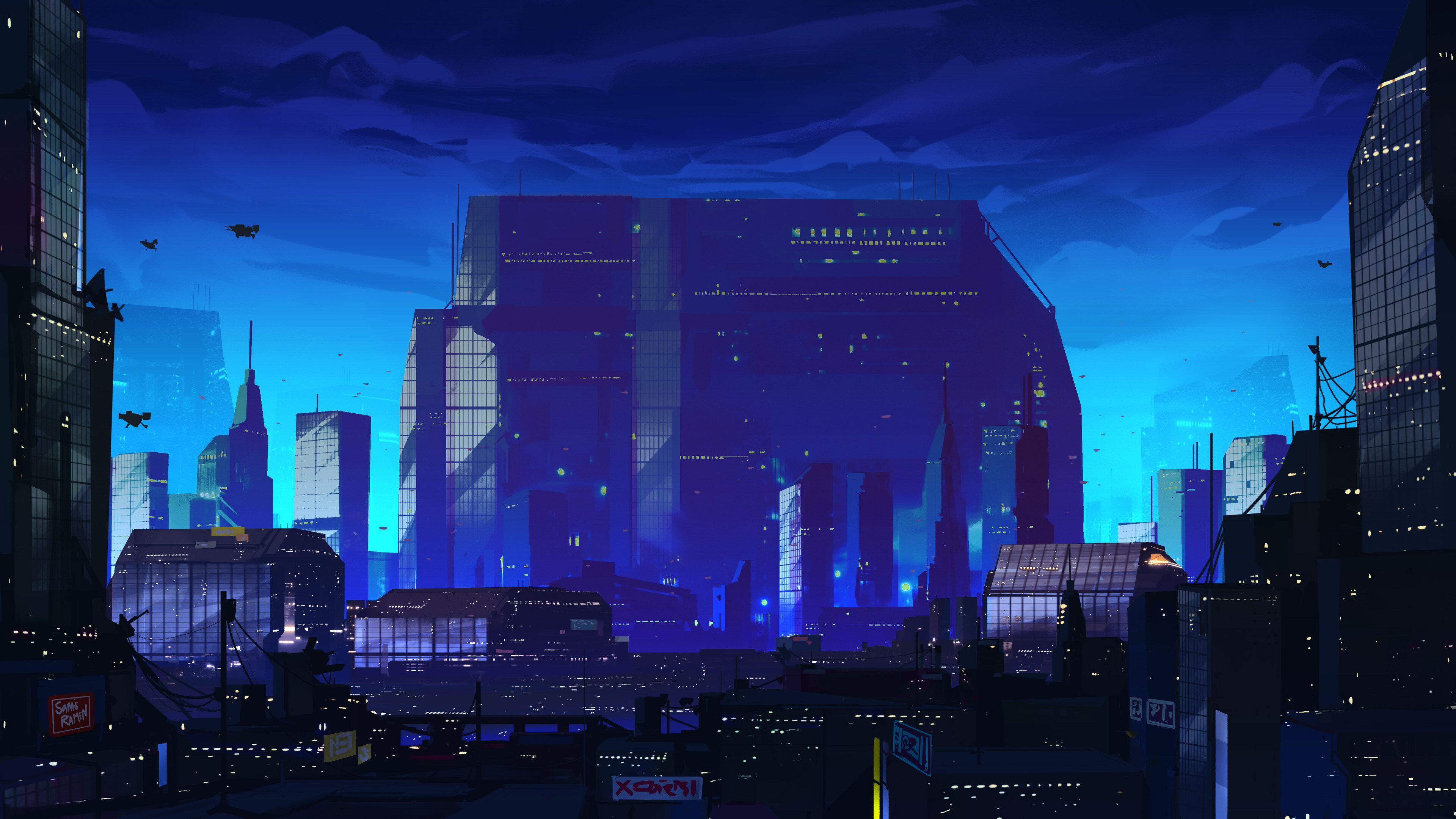 Free download AI Art Landscape City Futurism 4K Wallpaper, Wallpaper(s)