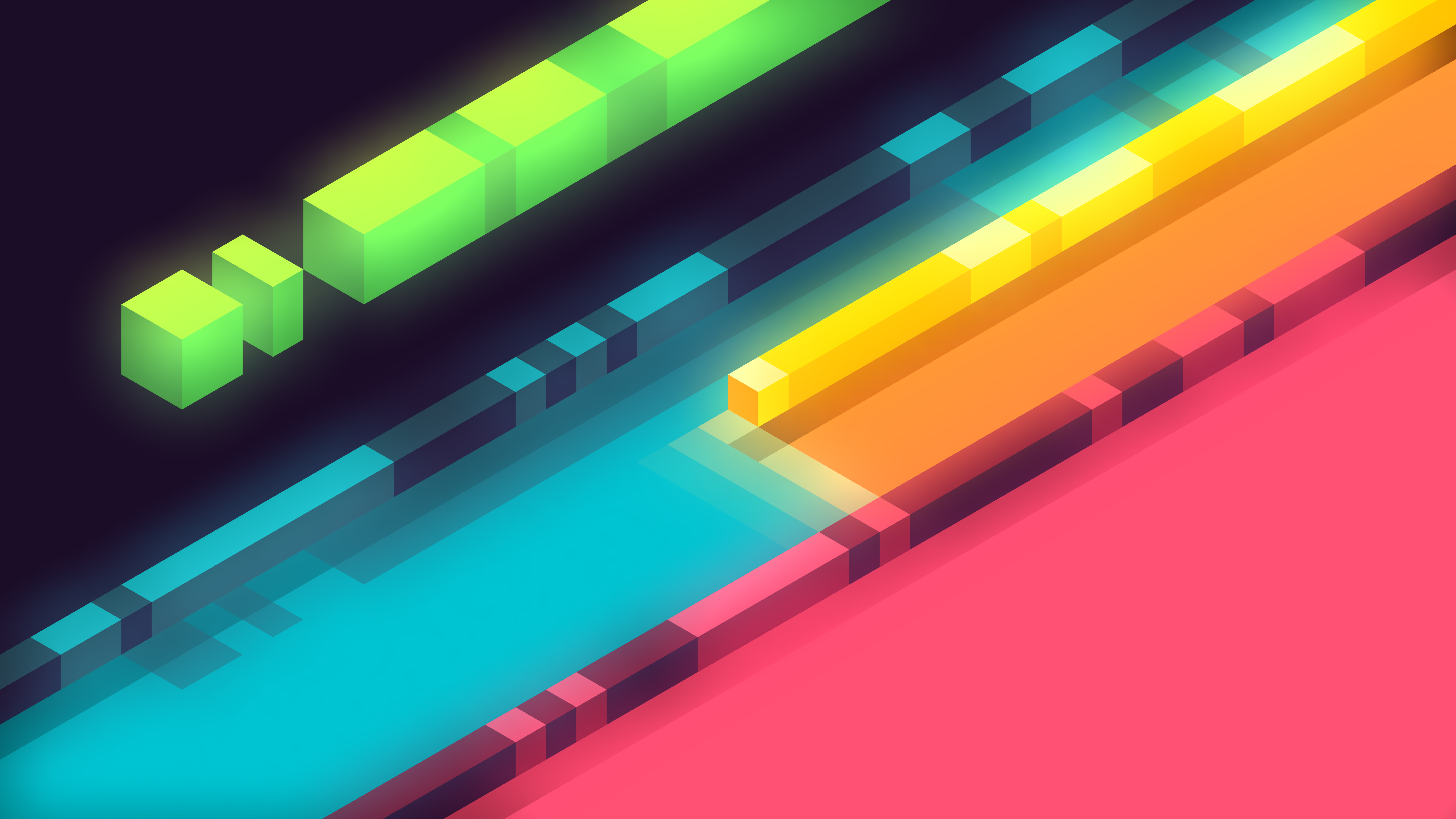 Free download Duck Farm Abstract Cyan Magenta Yellow Green Glowing 4K Wallpaper, Wallpaper(s) website provided.