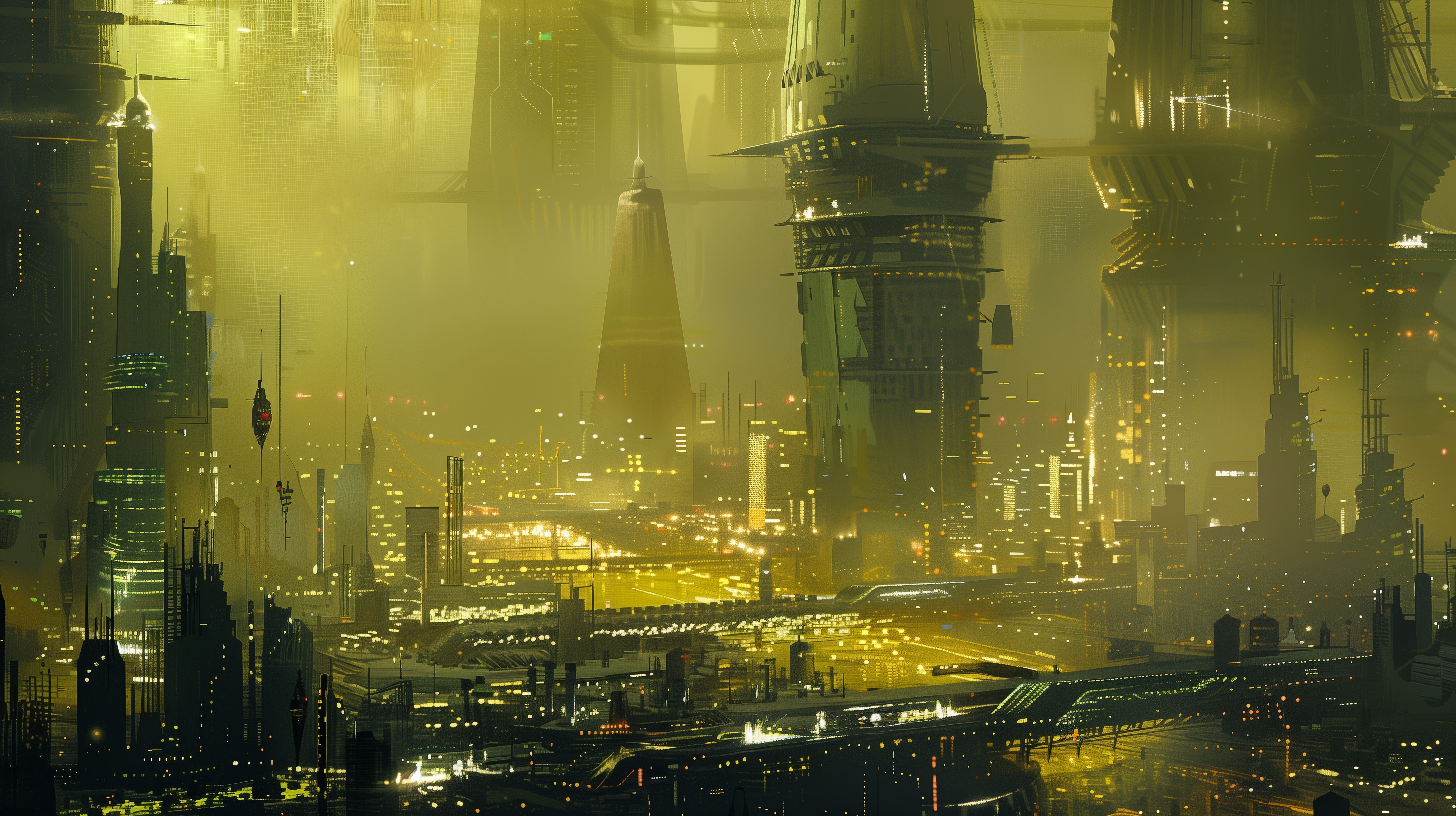Free download Concept Art Skyscraper City Landscape Illustration Computer Stickers 4K Stickers, Wallpaper(s) website provided.