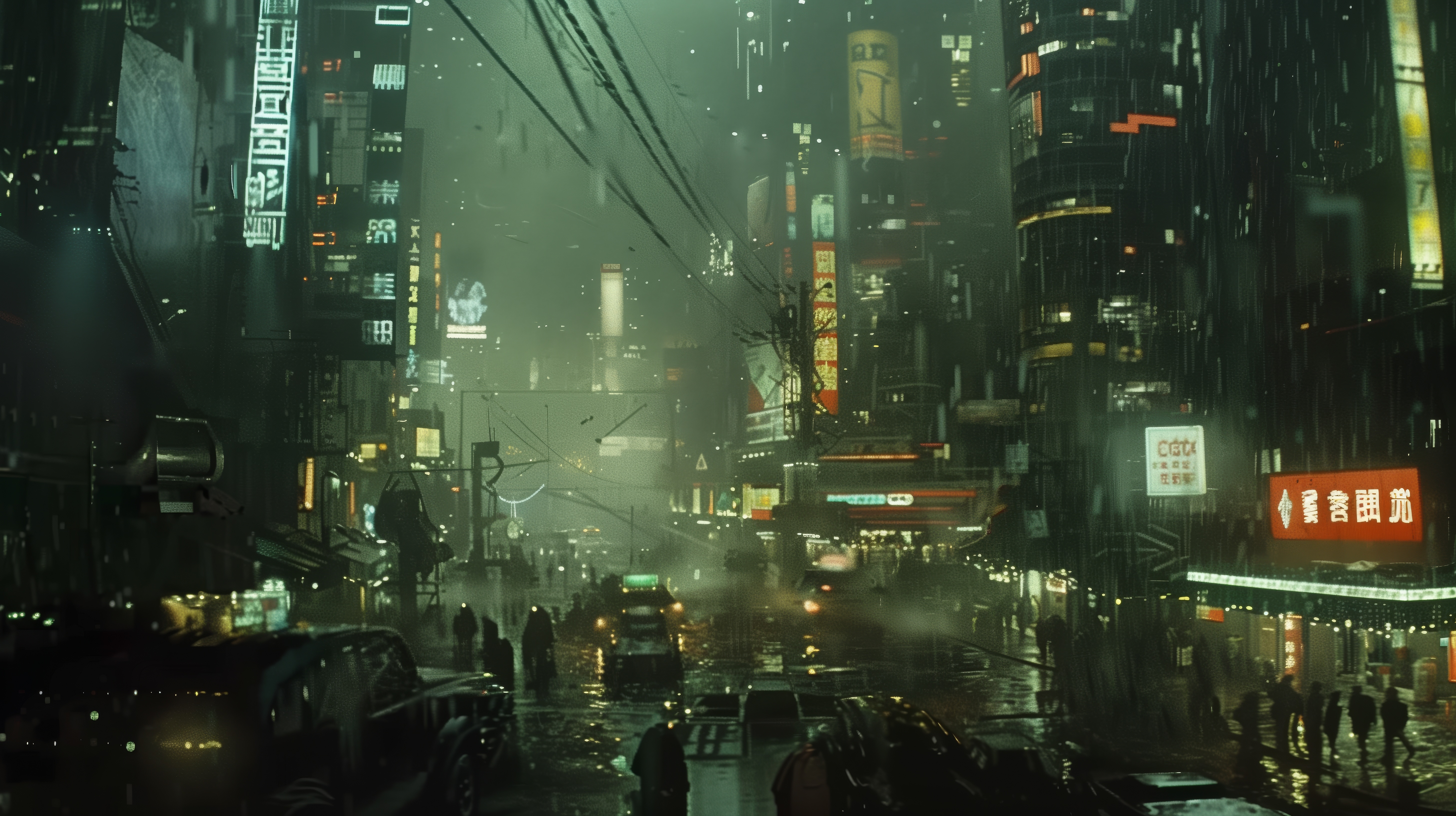 Free download AI Art Cyberpunk Cityscape Neon Computer Wallpaper 4K Wallpaper, Wallpaper(s) website provided.