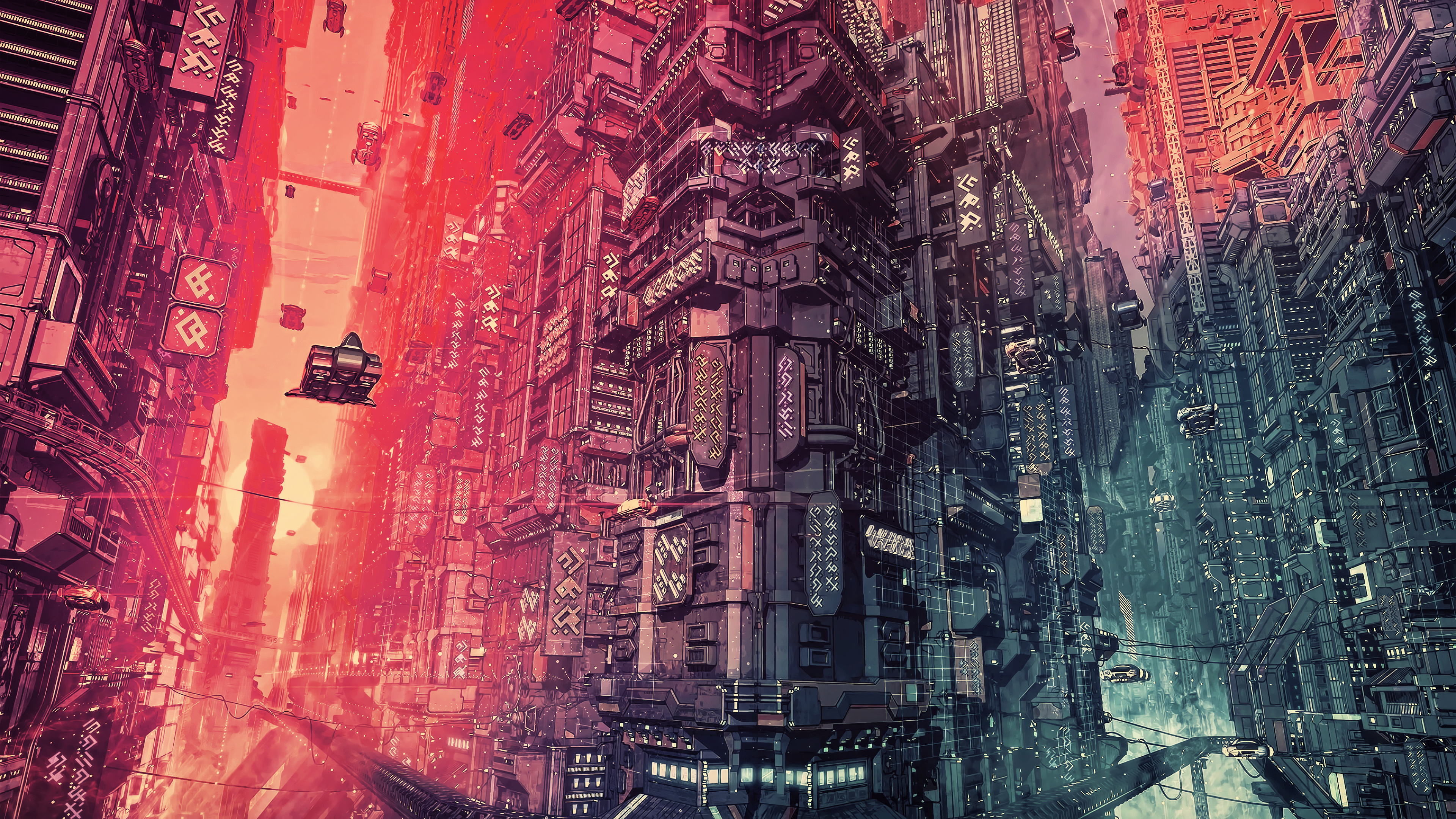 Free download Cyberpunk Futurism Fantasy Art Fan Art Spaceship Computer Wallpaper 4K Wallpaper, Wallpaper(s) website provided.