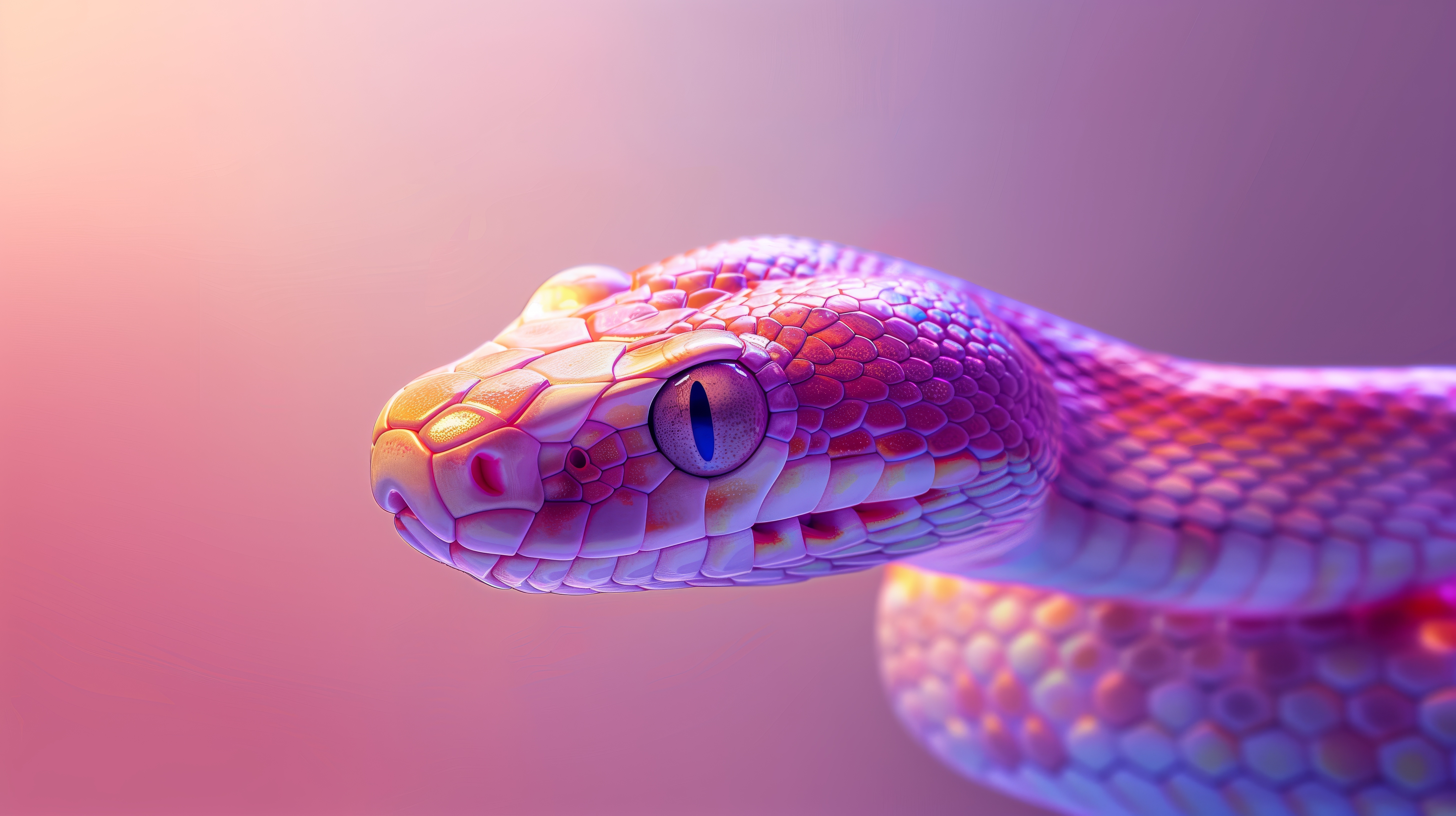 Free download Closeup Snake Pink Computer Wallpaper 4K Wallpaper, Wallpaper(s) website provided.