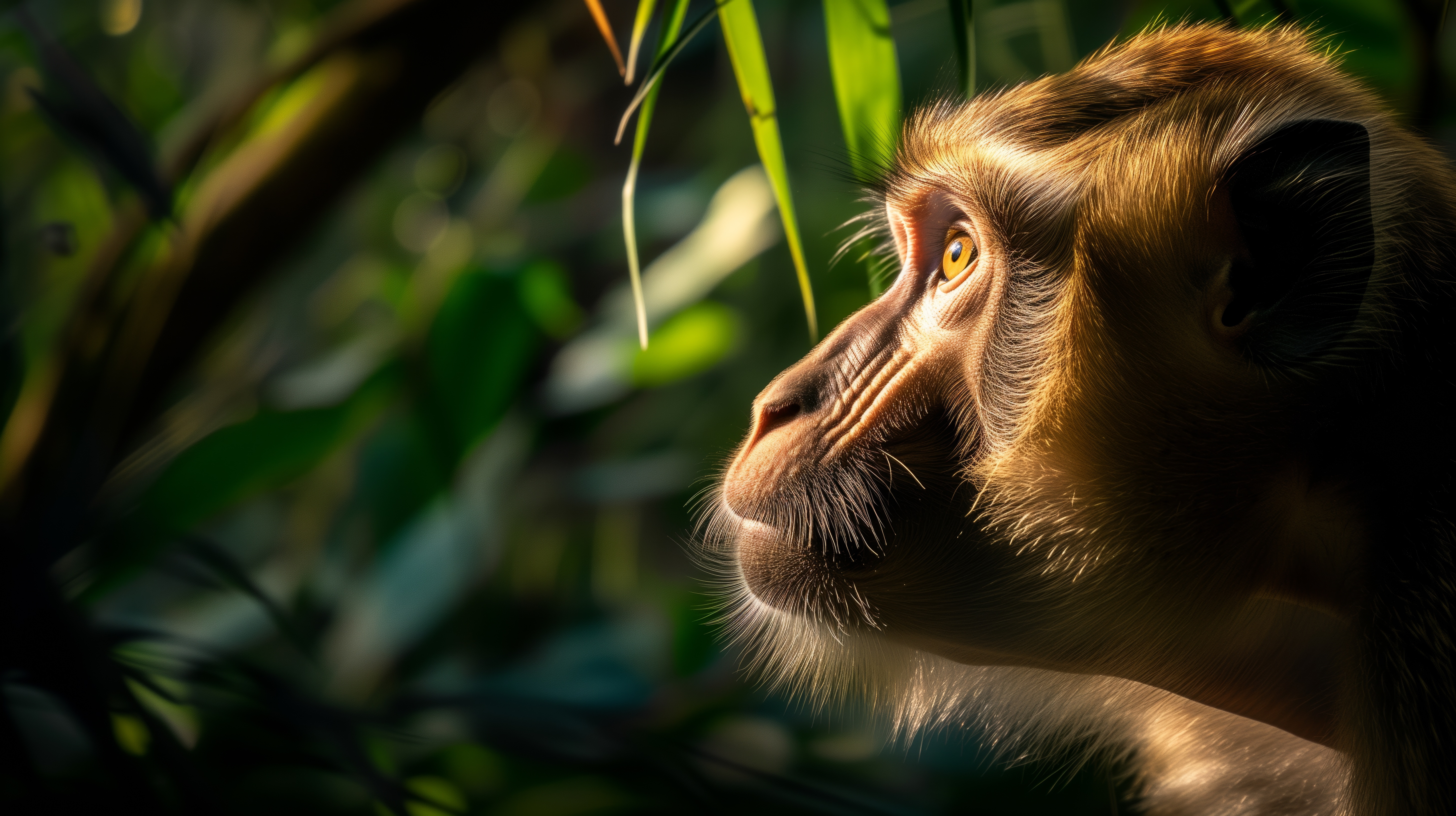Free download Eyes Artificial Intelligence Art Animal Monkey Closeup Computer Wallpaper 4K Wallpaper, Wallpaper(s) website provided.