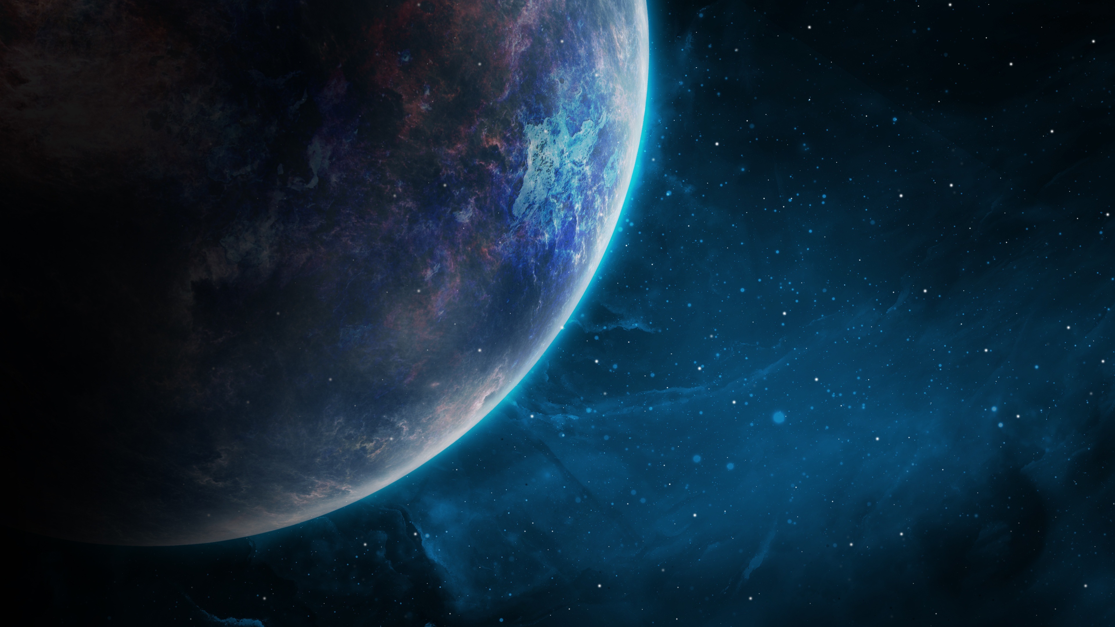 Free download Planet AI Art Space Earth Universe Starry Sky Science Fiction Future Concept Computer Wallpaper 4K Wallpaper, Wallpaper(s) website provided.