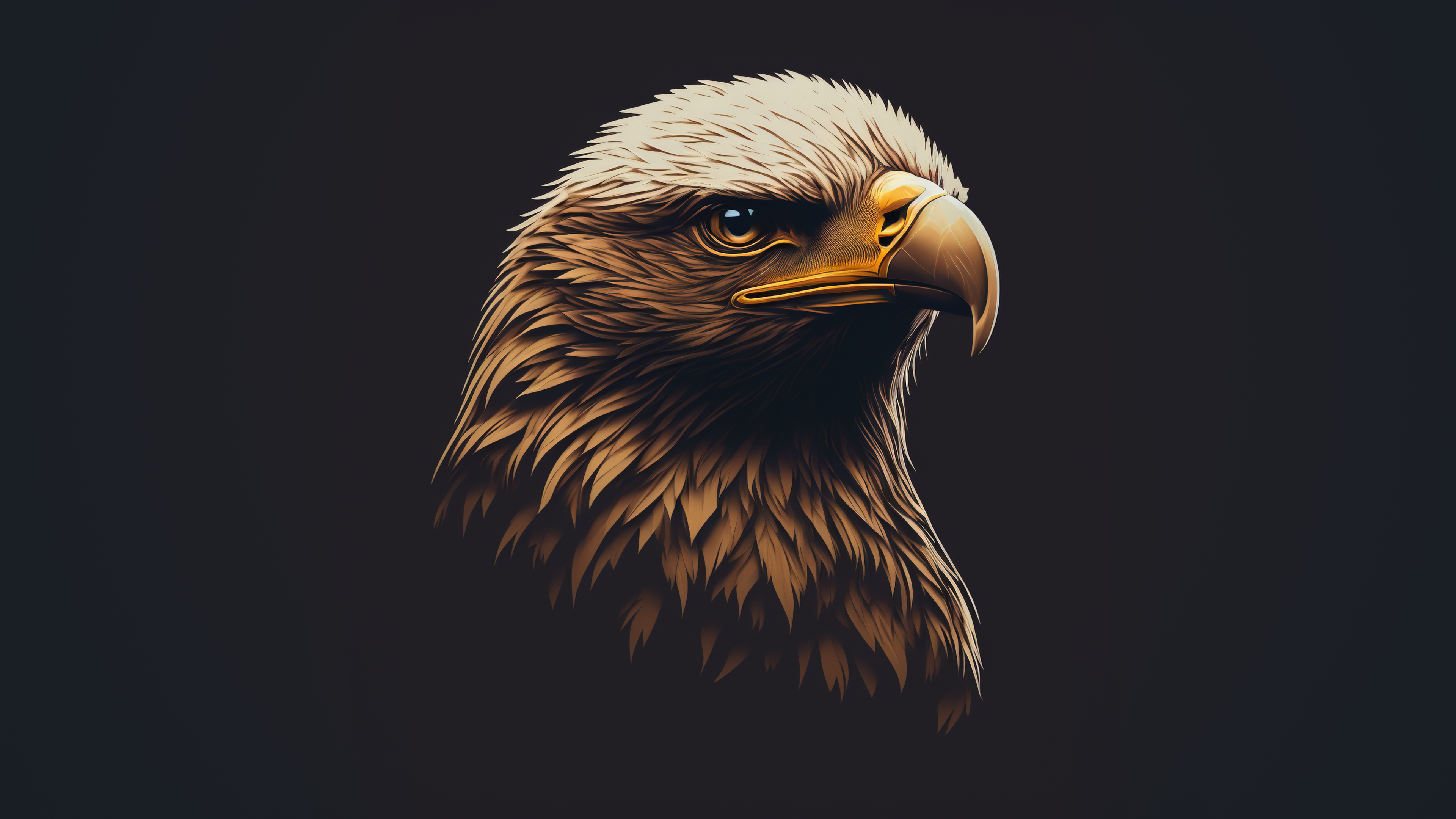 Free download Eagle Animal Art Simple Background 4K Wallpaper, Wallpaper(s)