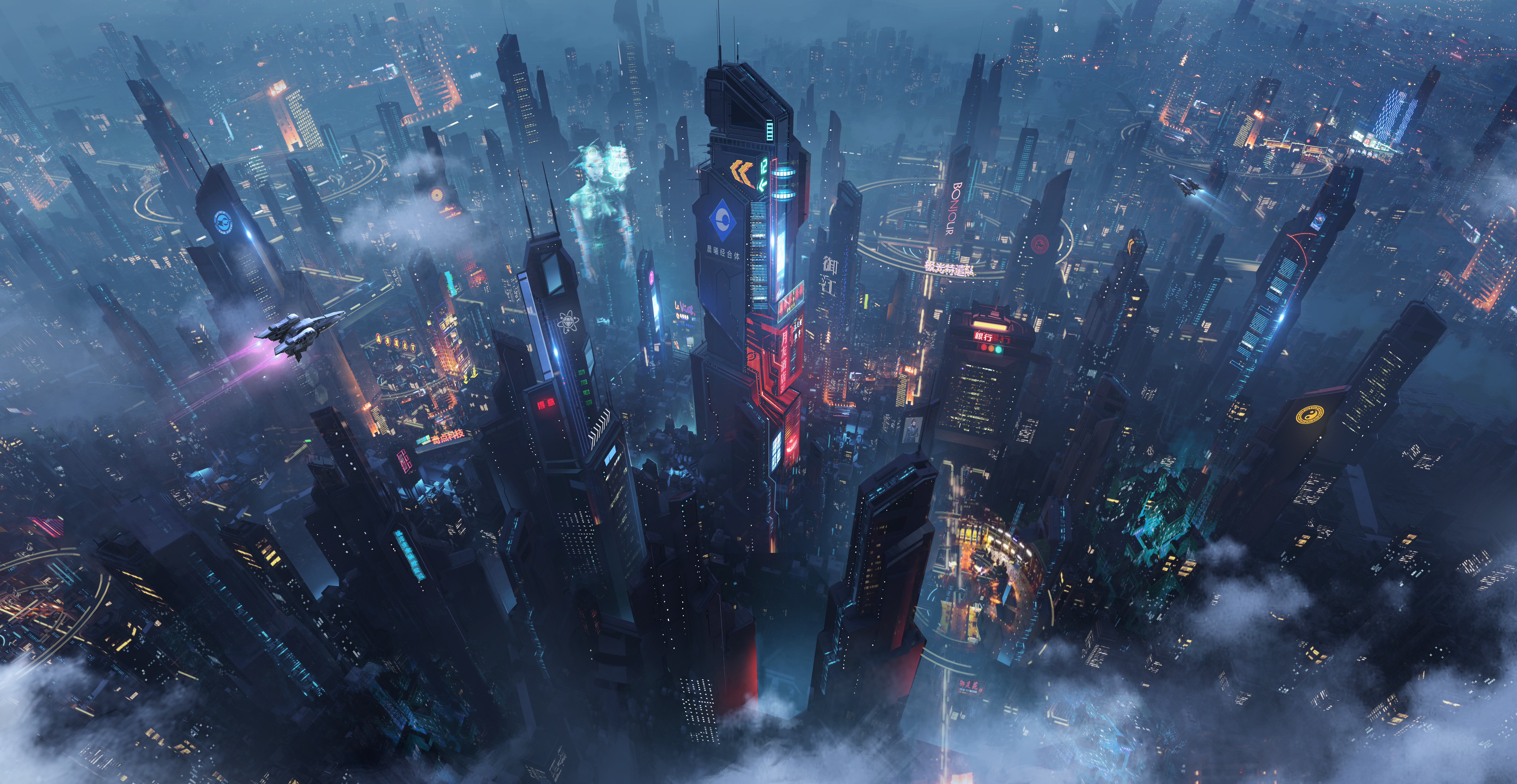 Free download City Night Architecture Futuristic City Futurism Computer Wallpaper 8K Wallpaper, Wallpaper(s) website provided.