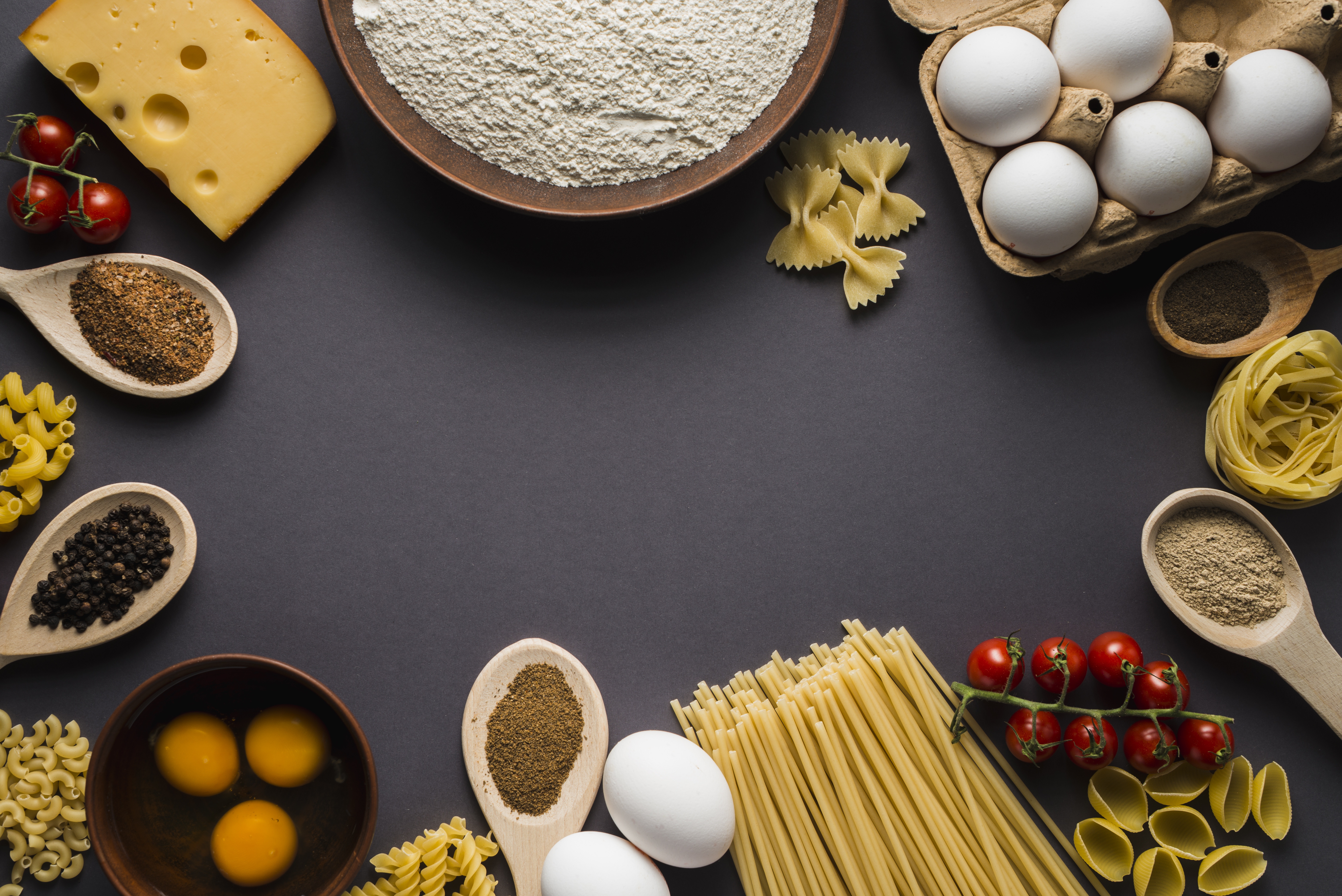 Free download Still life noodles eggs food cheese tomato pasta french noodles flour computer wallpaper 4K wallpaper, Wallpaper(s) website provided.