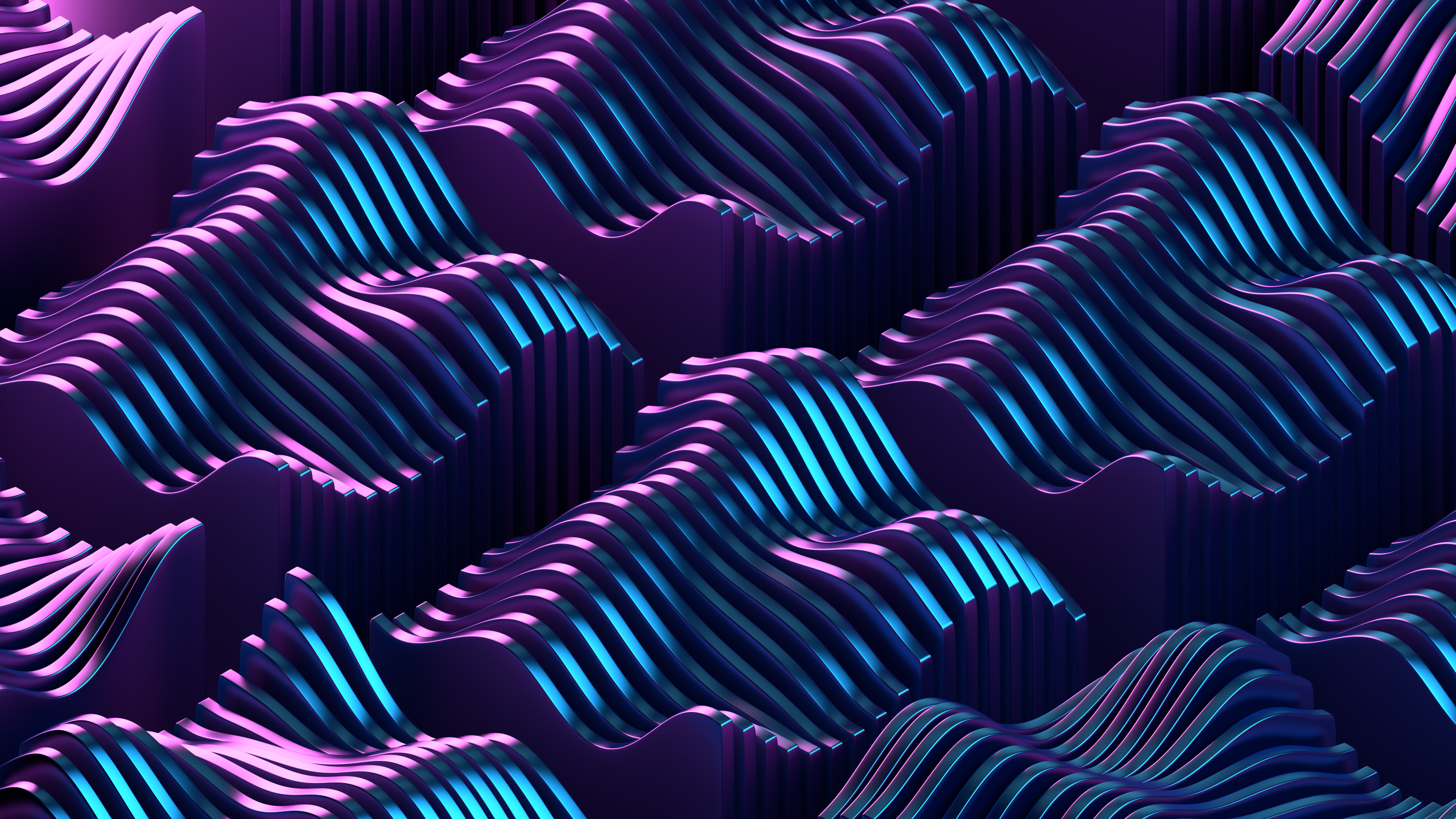 Free download Abstract colorful neon modern pattern blue purple wave lines geometric AI art 4K wallpaper, Wallpaper(s) website provided.