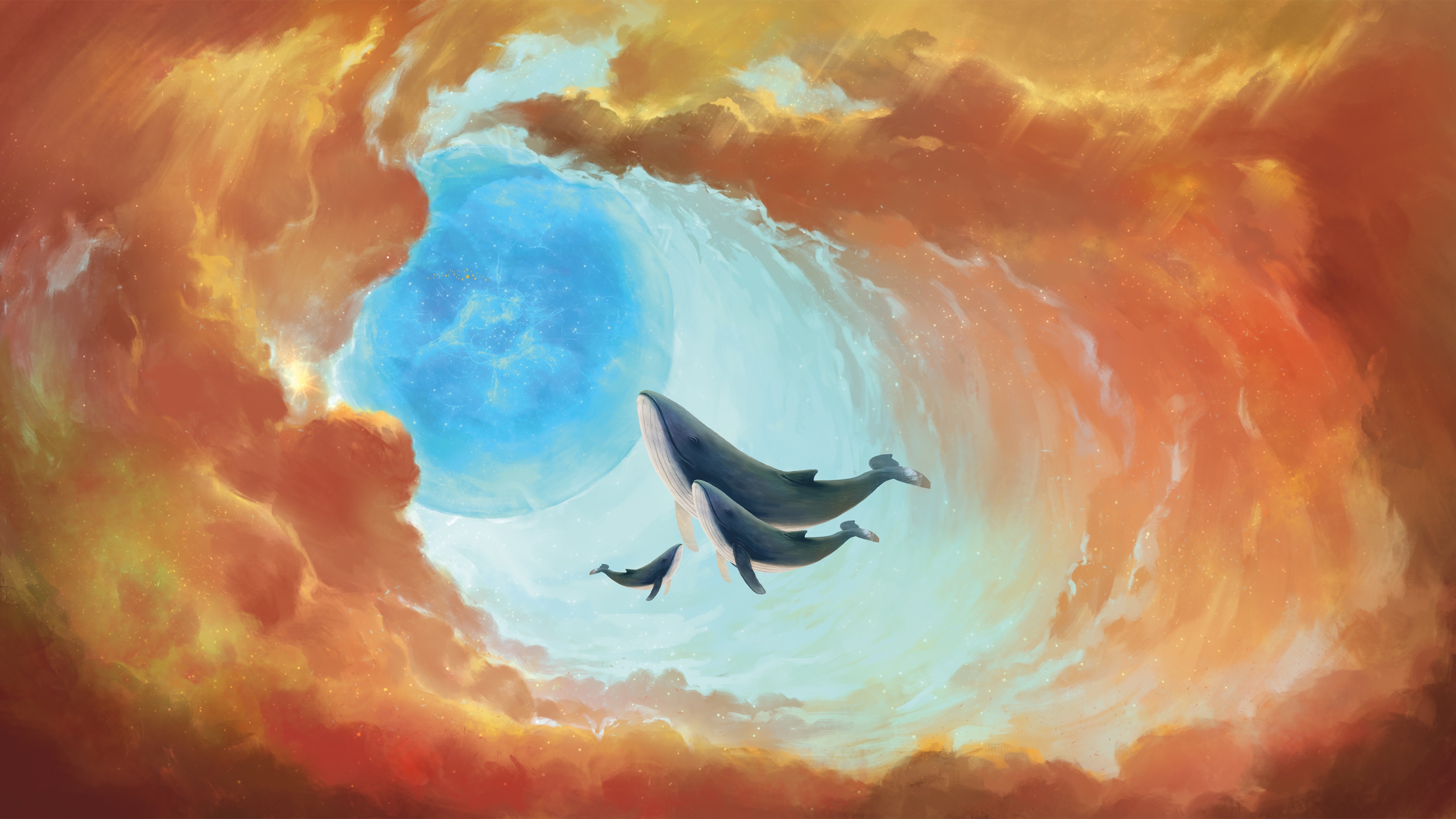 Free download Fantasy Art Whale AI Art Computer Wallpaper 4K Wallpaper, Wallpaper(s) website provided.