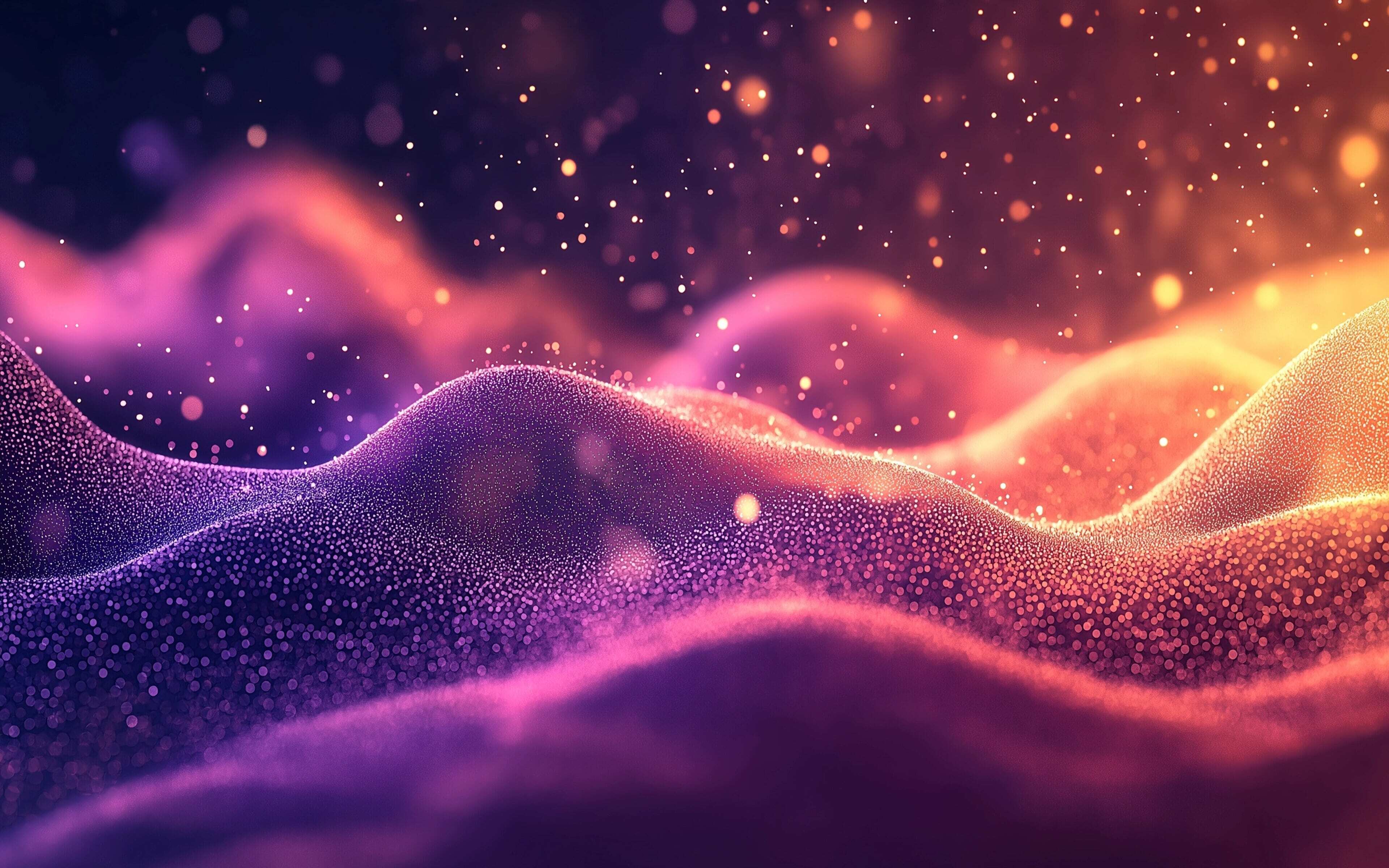Free download Particle wave bokeh digital art lighting effects digital glow D abstract wave 4K wallpaper, Wallpaper(s) website provided.