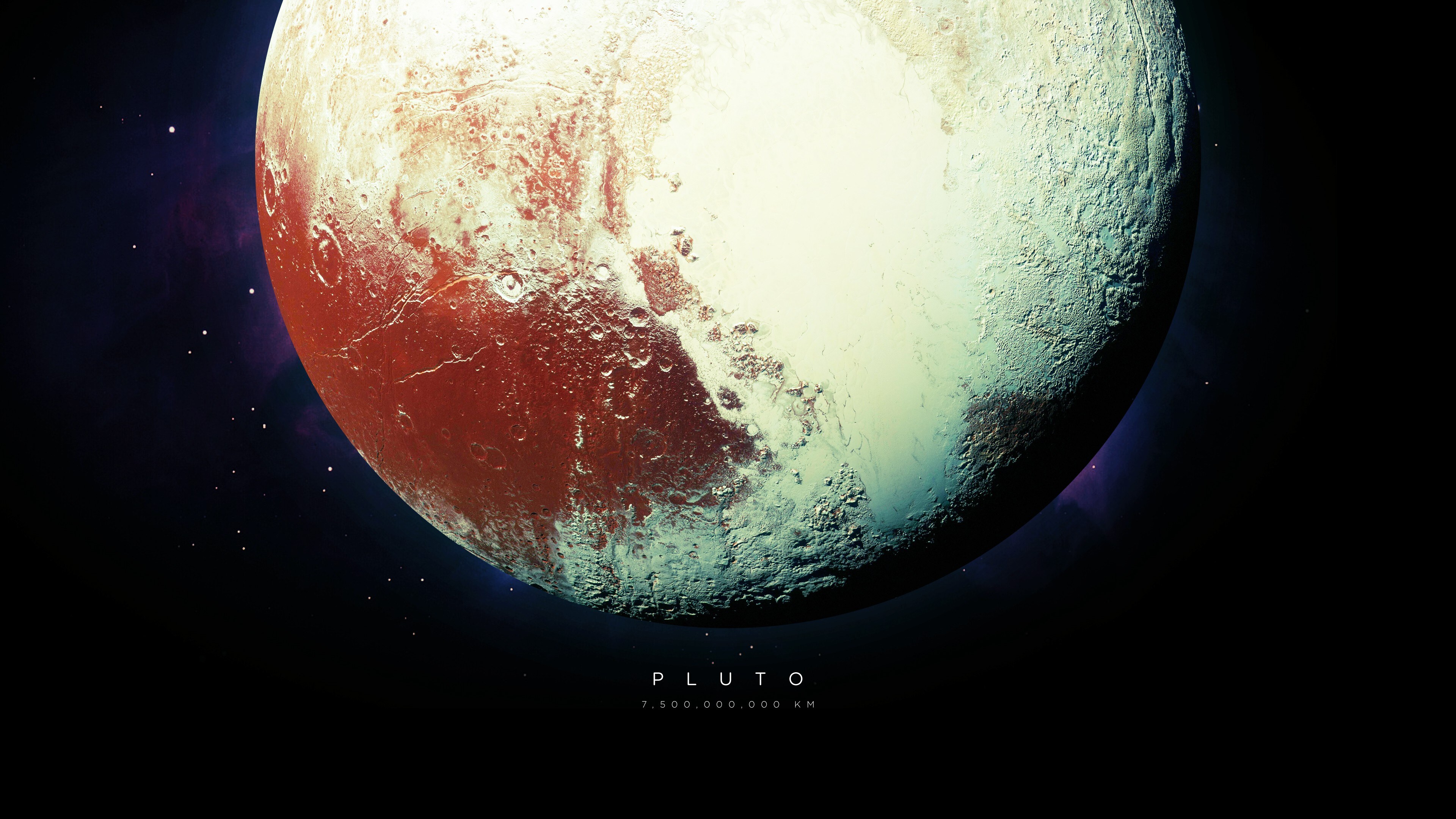 Free download Pluto Universe Stars Planets Space Space Art AI Art Solar System Computer Wallpaper 4K Wallpaper, Wallpaper(s) website provided.