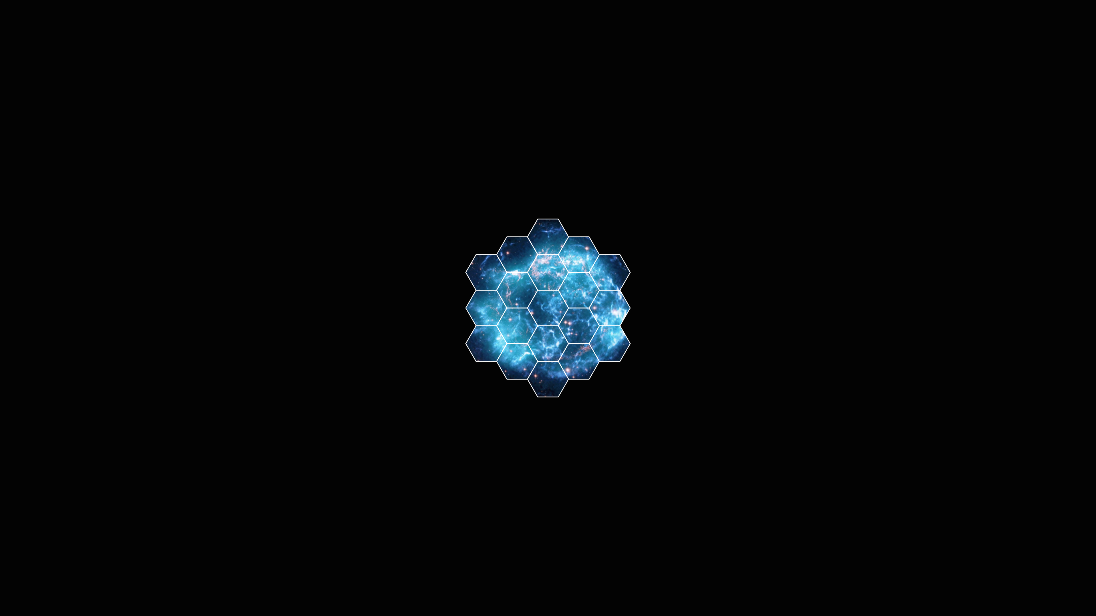 Free download Digital Art Minimalism Black Background Clouds Hexagon Space, 4K Wallpaper, Wallpaper(s) website provided.
