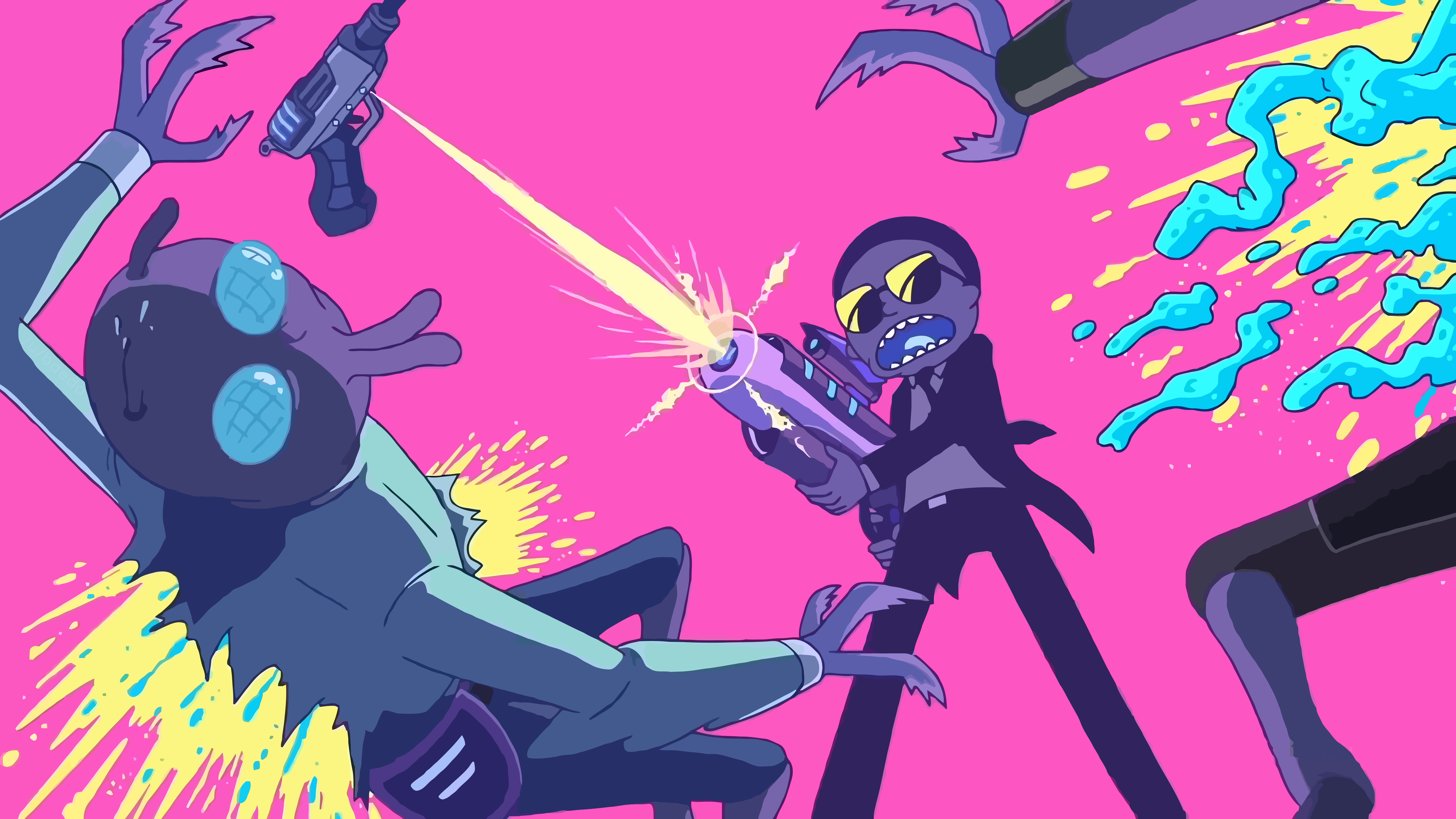 Free download Rick and Morty Vector Graphics TV Series Animation 8K Wallpaper, Wallpaper(s) website provided.